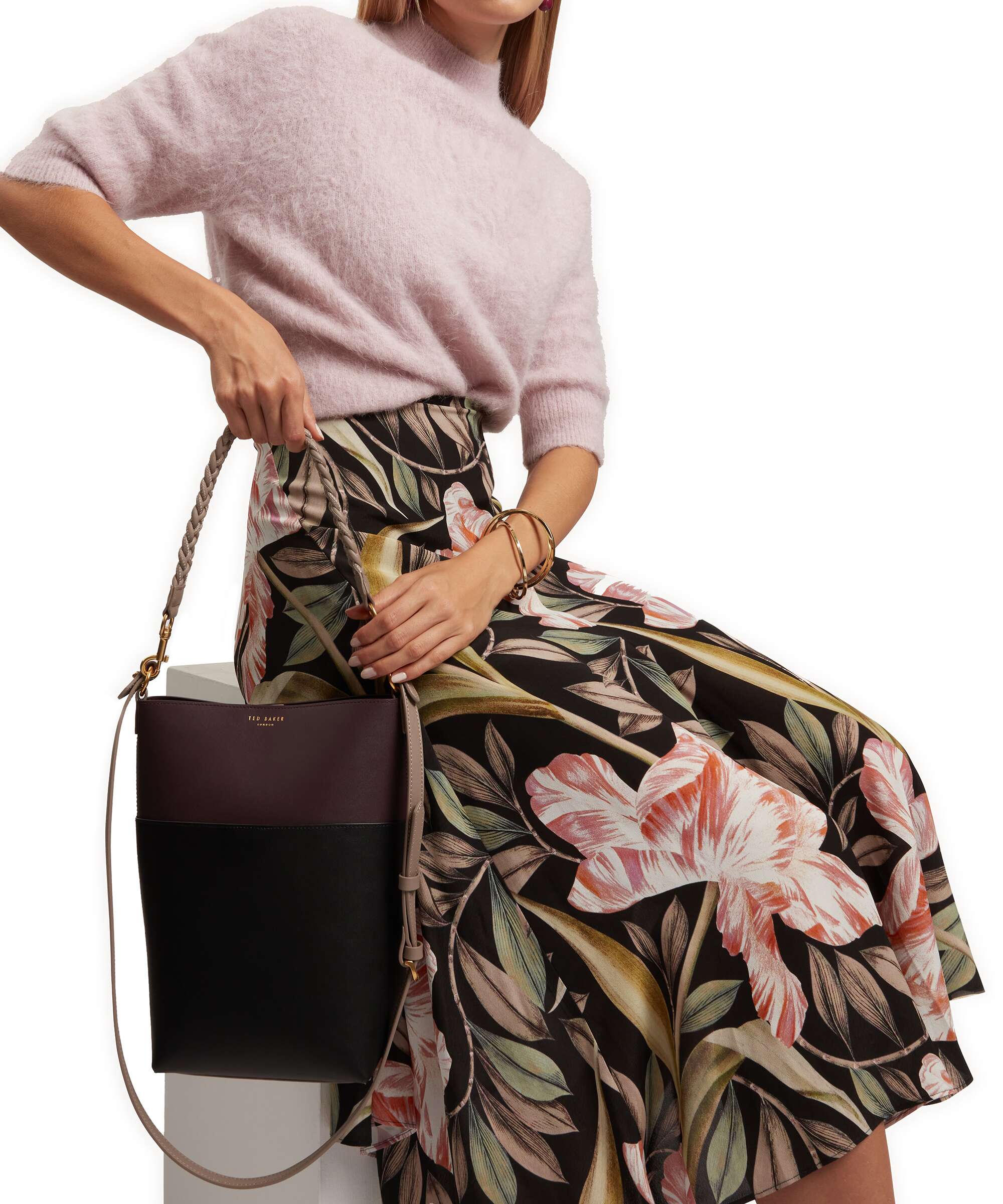 Ted Baker Wilna Bucket bag wine - Image 3