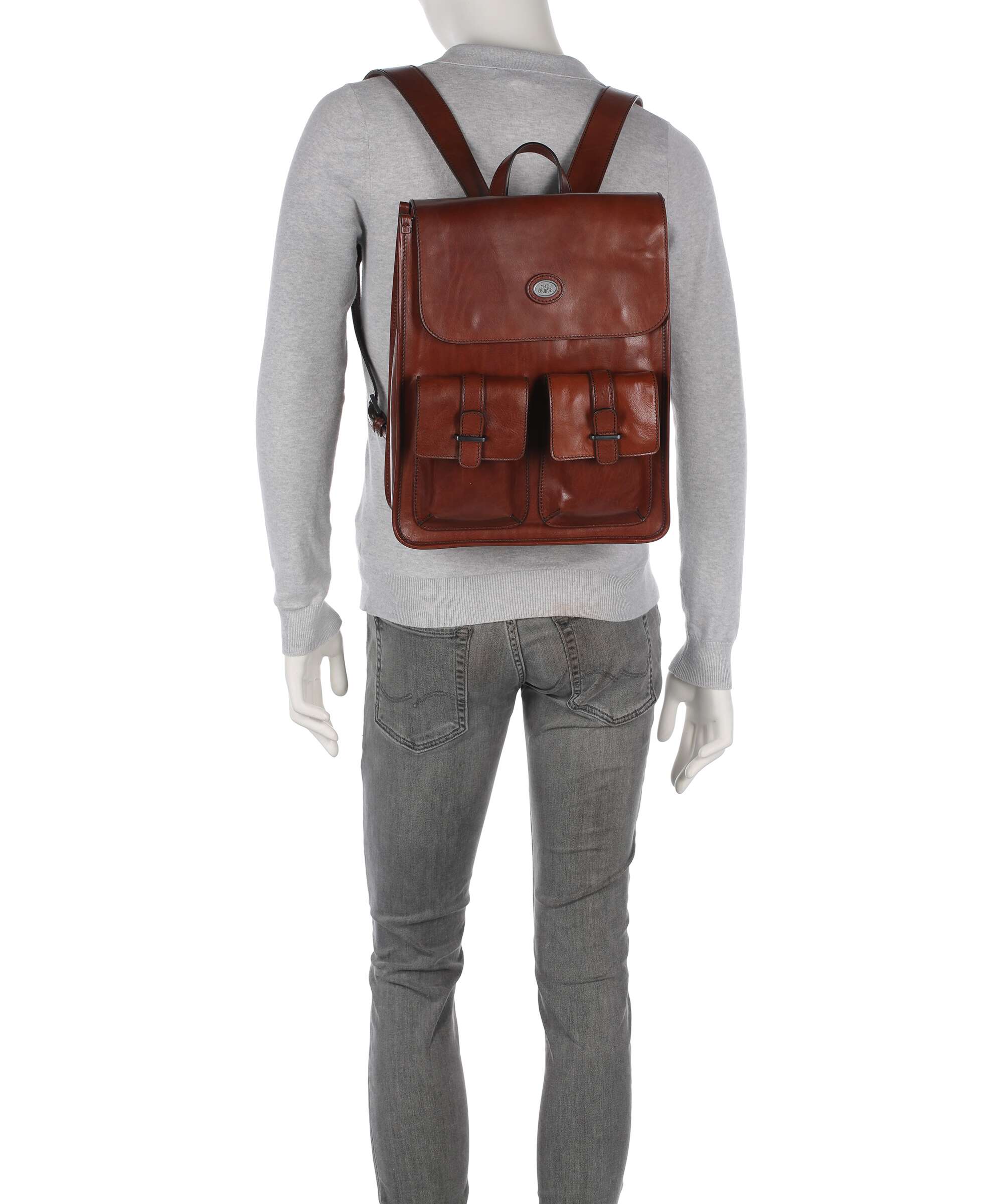 The Bridge Isaia Backpack marrone/rut scamosciato opaco - Image 3