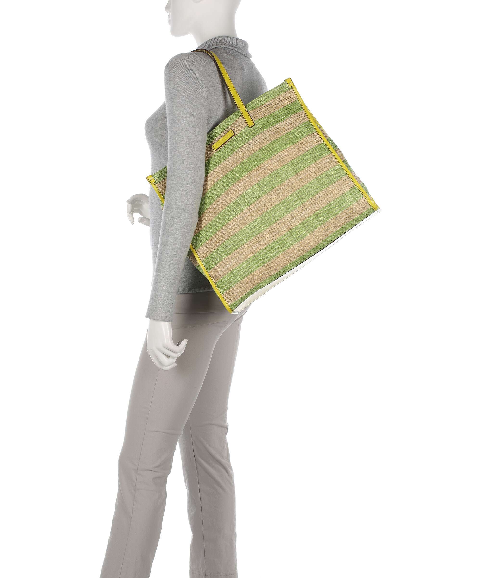 The Bridge Mirra Wow Tote bag lime - Image 3
