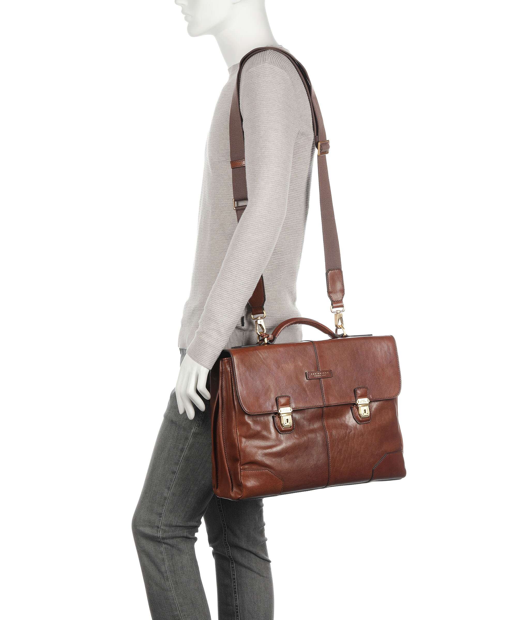 The Bridge Vespucci Briefcase marrone - Image 3