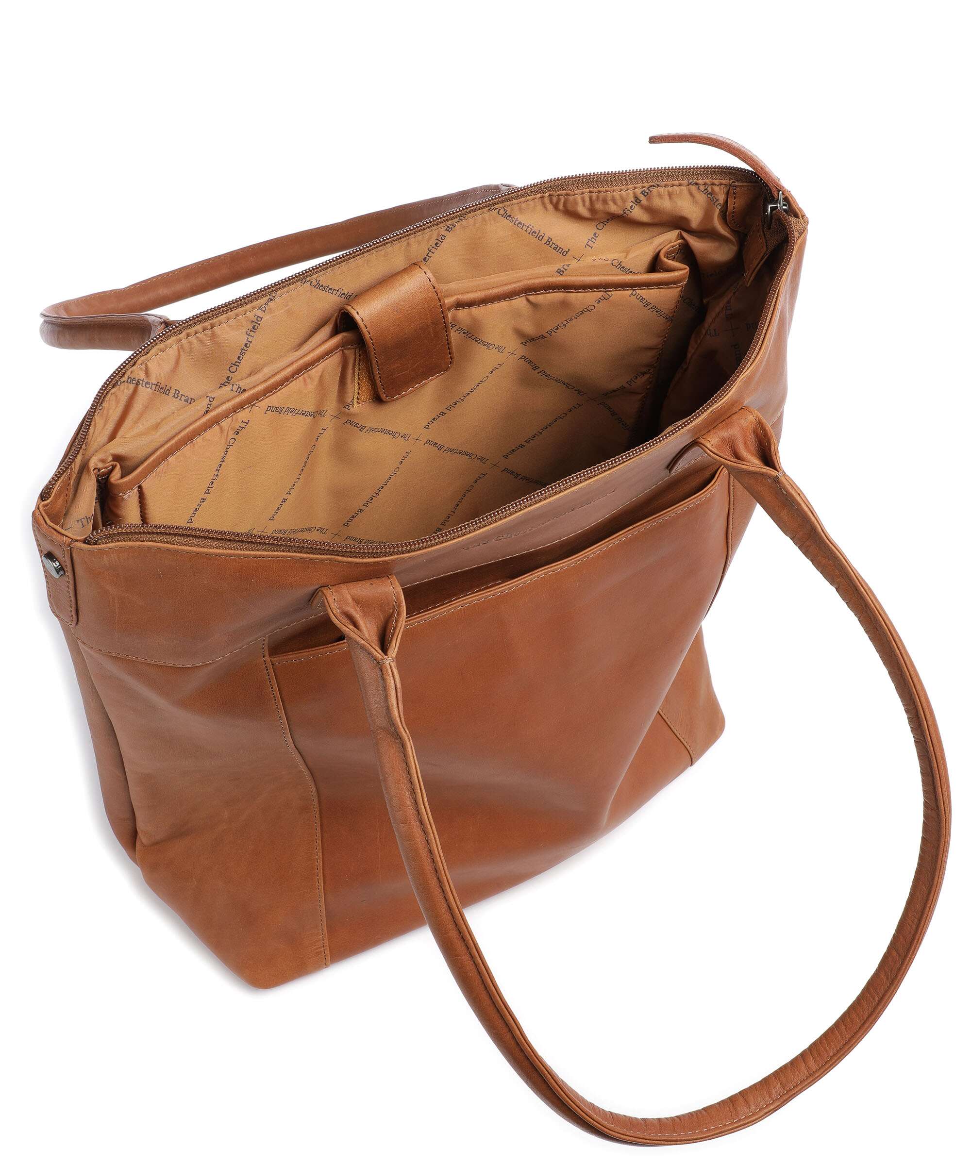 The Chesterfield Brand Cow Wax Pull Up Altona Tote bag cognac - Image 5