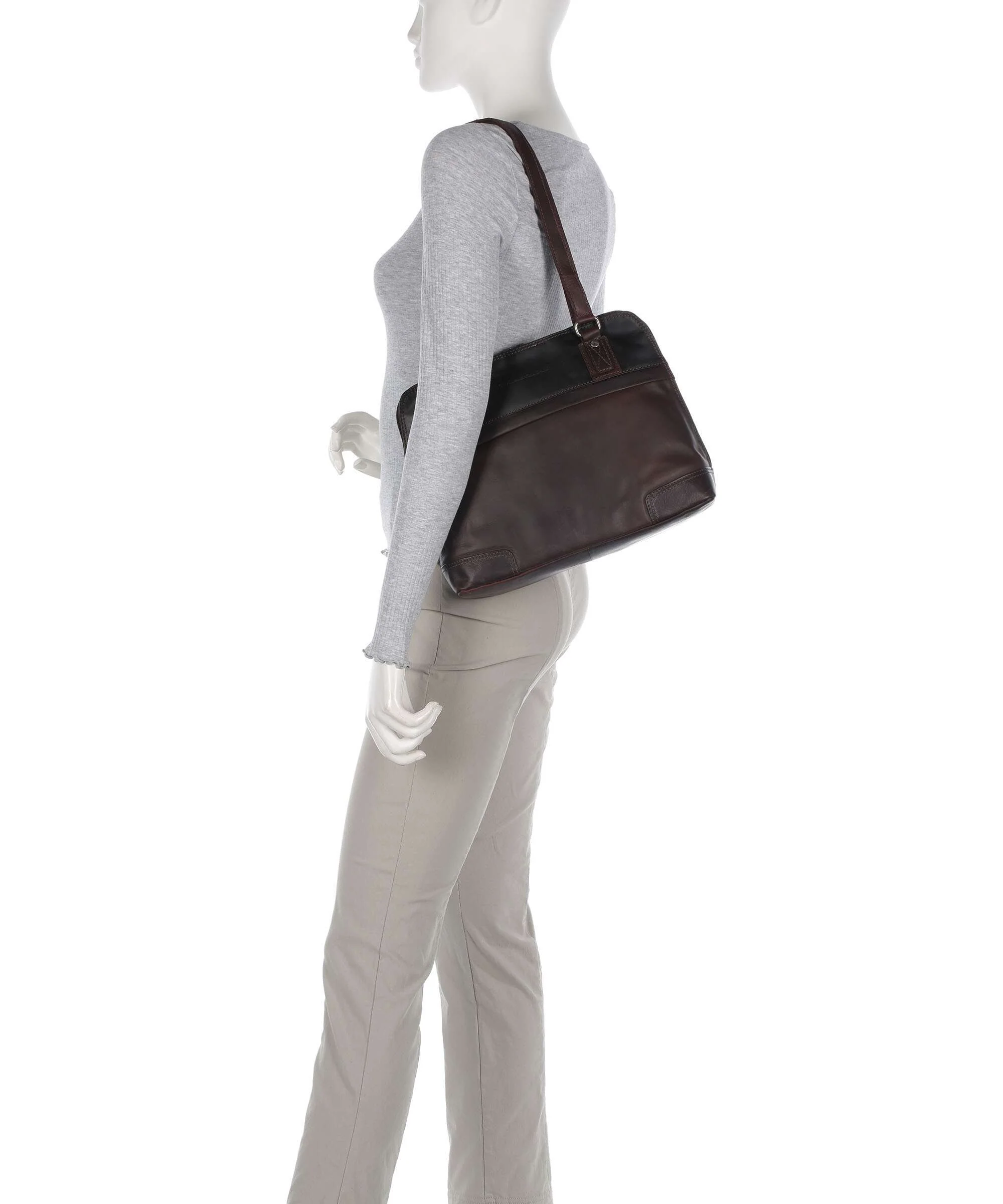 The Chesterfield Brand Cow Wax Pull Up Belgrado Shoulder bag brown - Image 3