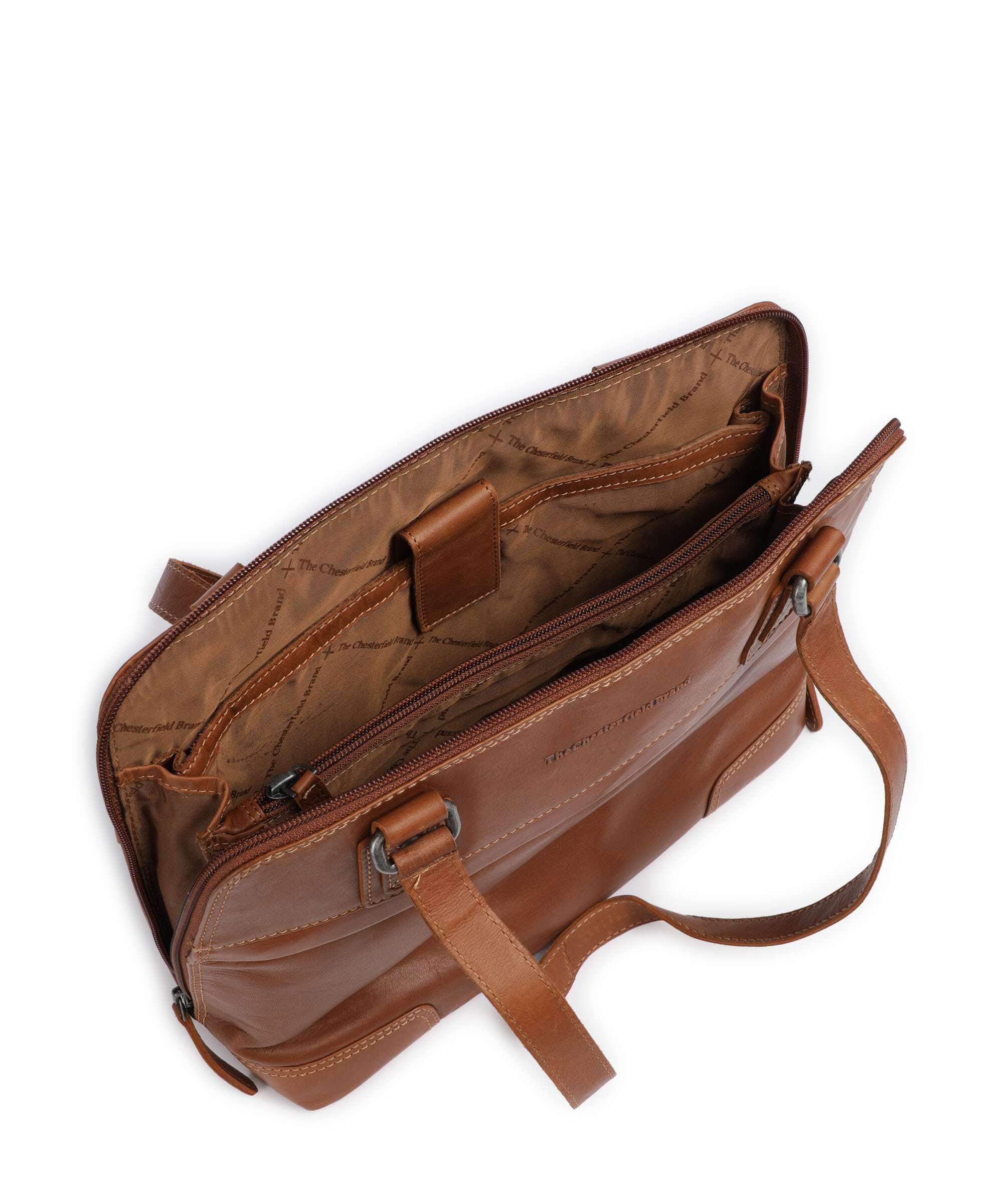 The Chesterfield Brand Cow Wax Pull Up Belgrado Shoulder bag cognac - Image 6