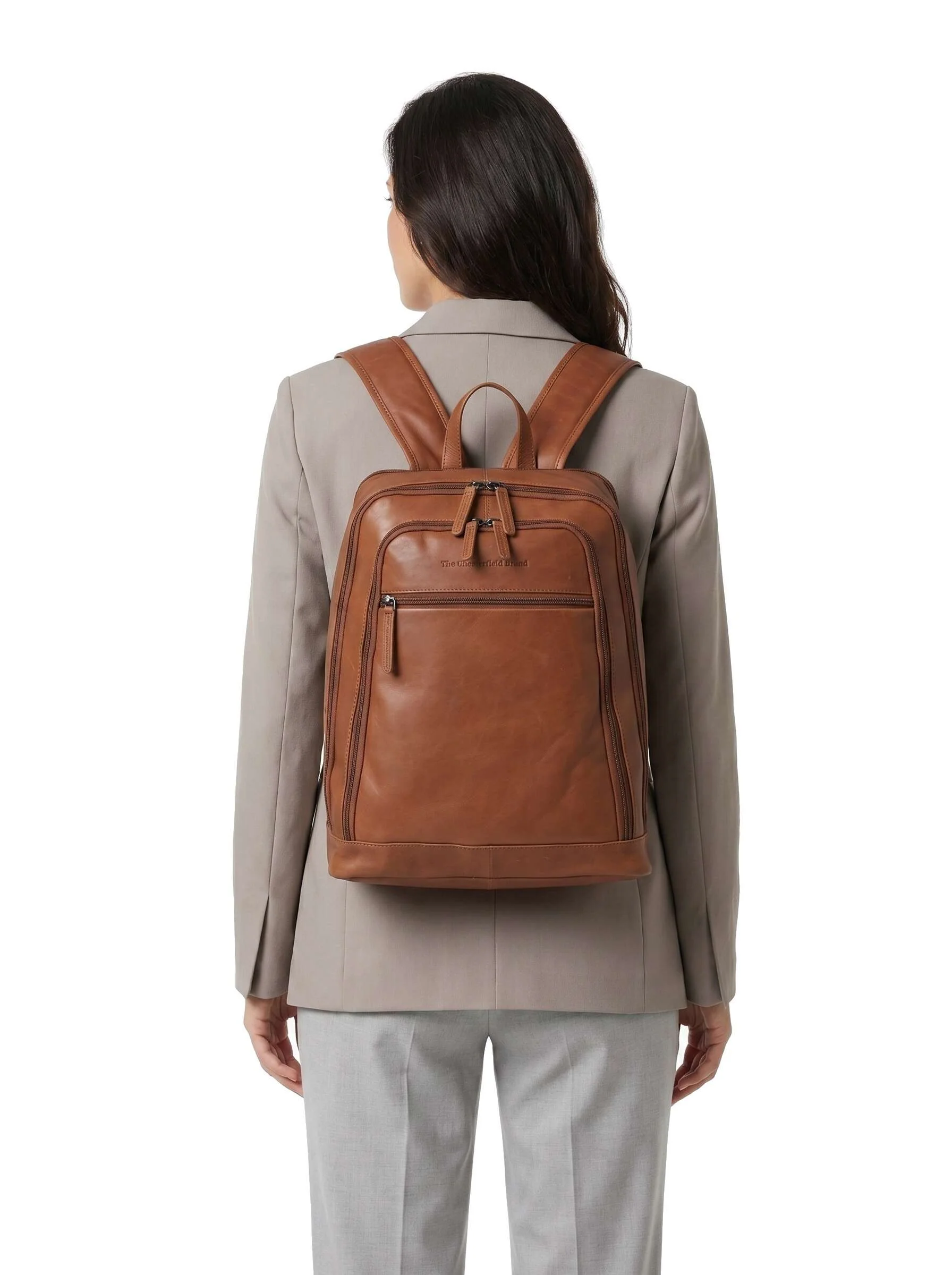 The Chesterfield Brand Cow Wax Pull Up Detroit Backpack cognac - Image 3