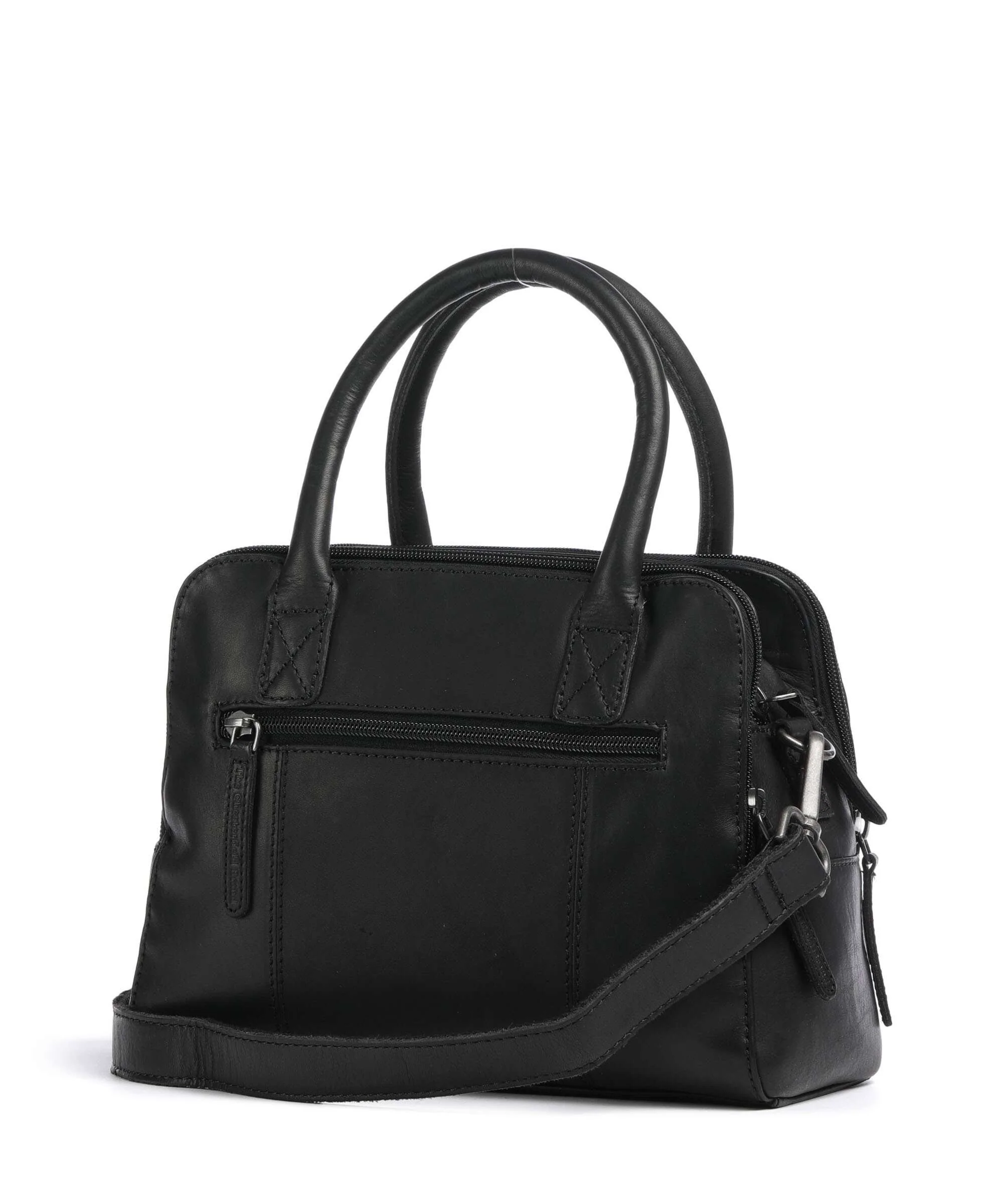 The Chesterfield Brand Cow Wax Pull Up Ezra Handbag black - Image 2