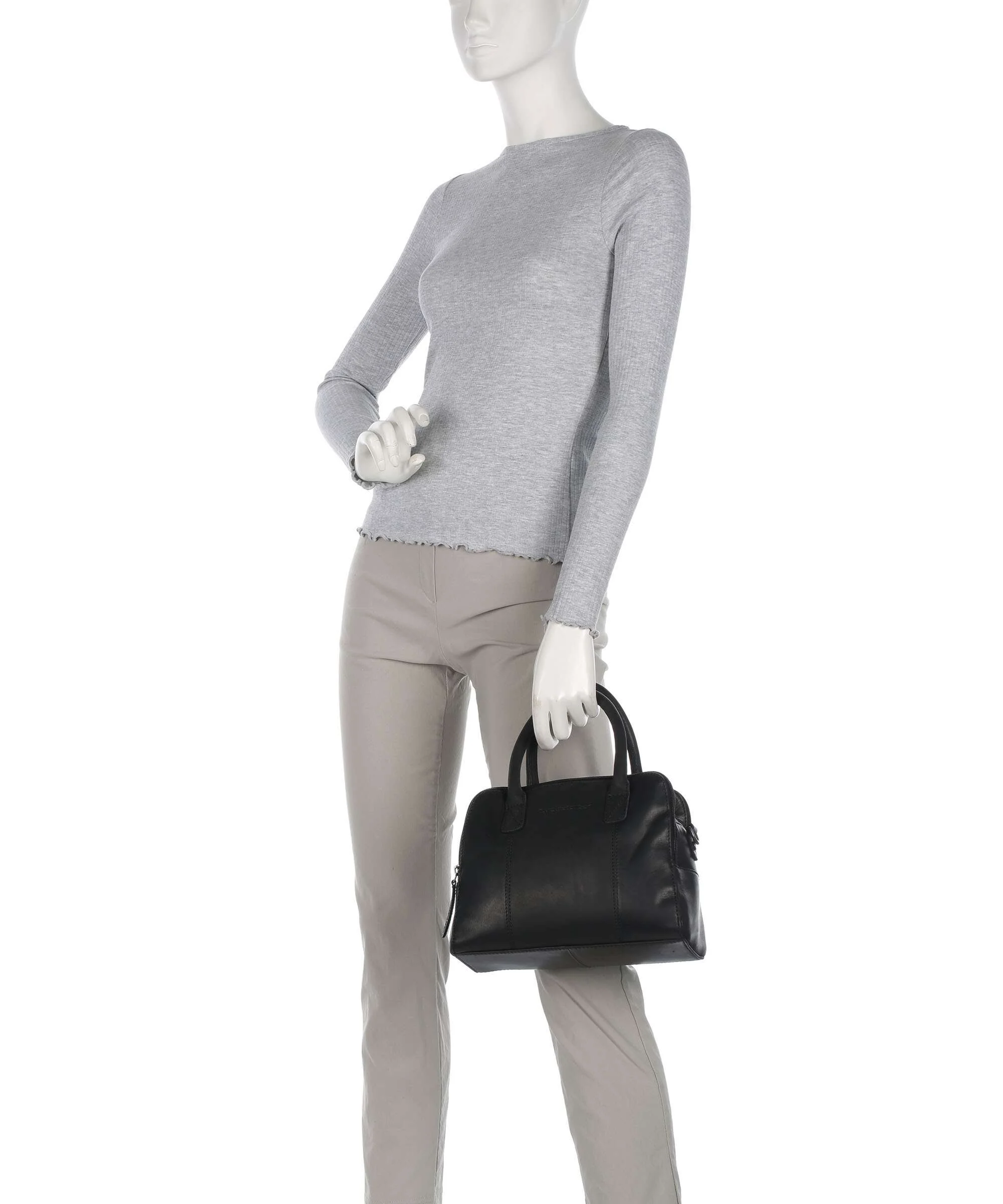 The Chesterfield Brand Cow Wax Pull Up Ezra Handbag black - Image 3