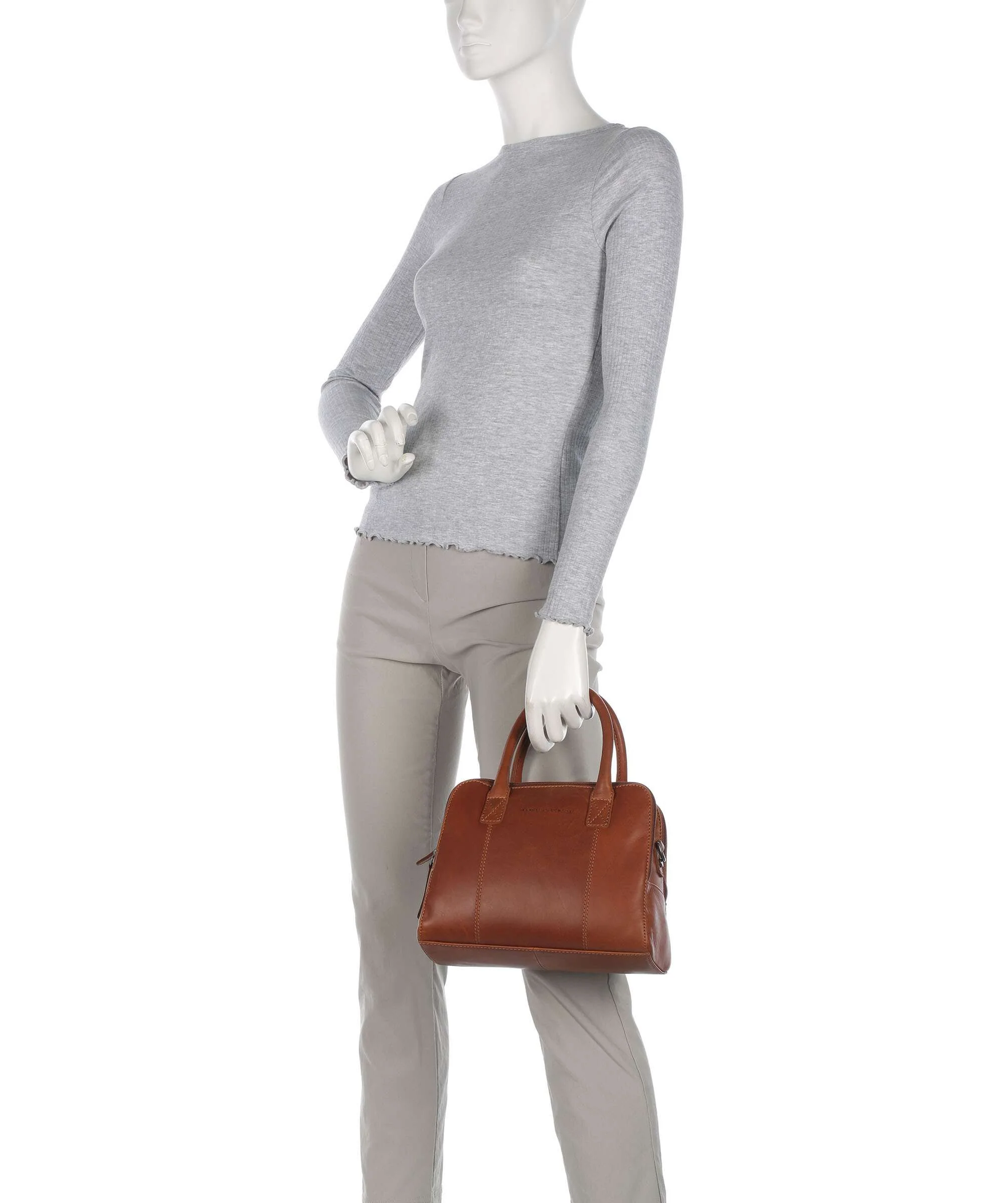 The Chesterfield Brand Cow Wax Pull Up Ezra Handbag cognac - Image 3