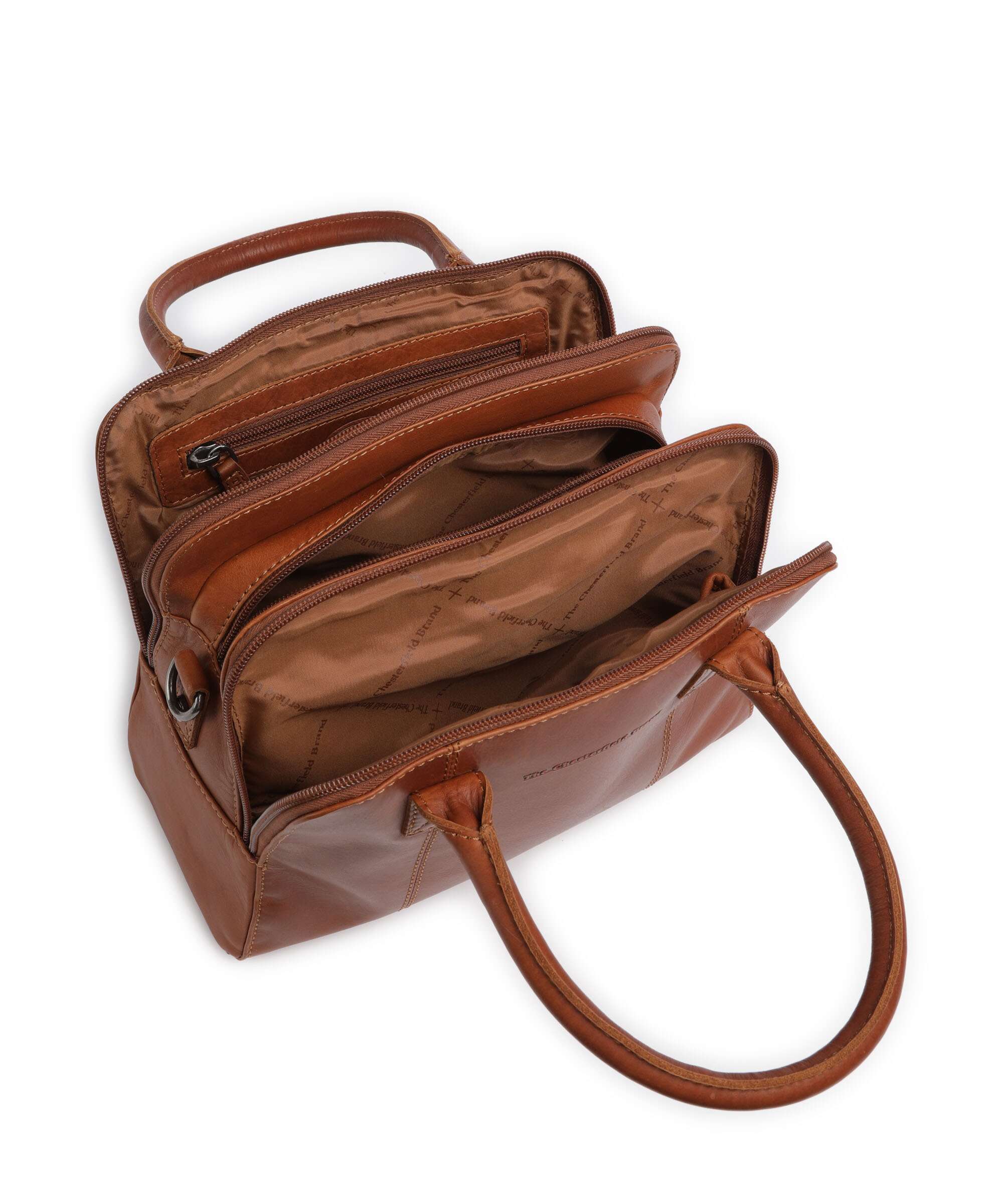 The Chesterfield Brand Cow Wax Pull Up Ezra Handbag cognac - Image 6