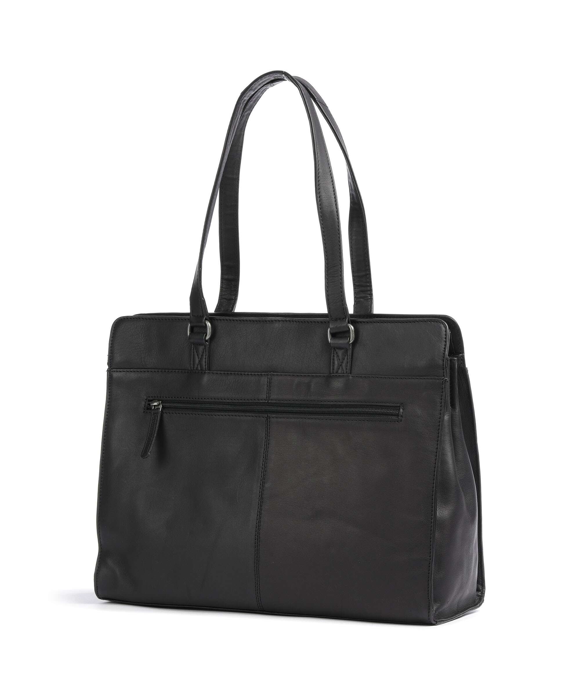 The Chesterfield Brand Cow Wax Pull Up Fidenza Tote bag black - Image 2