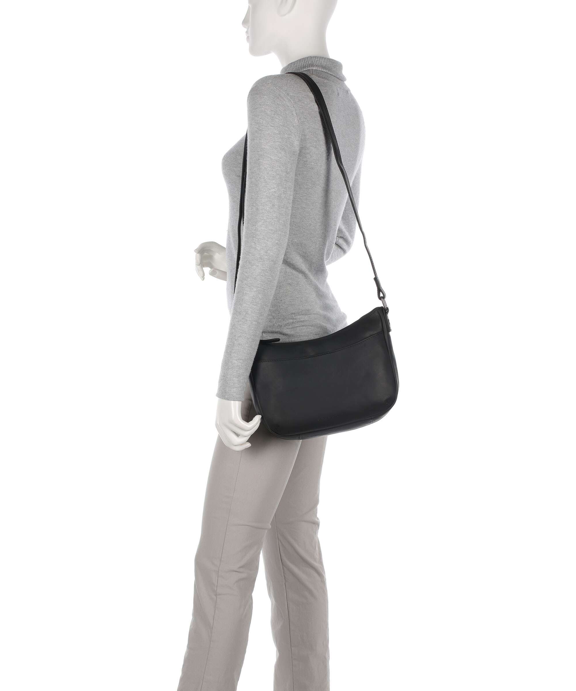The Chesterfield Brand Cow Wax Pull Up Henderson Crossbody bag black - Image 3