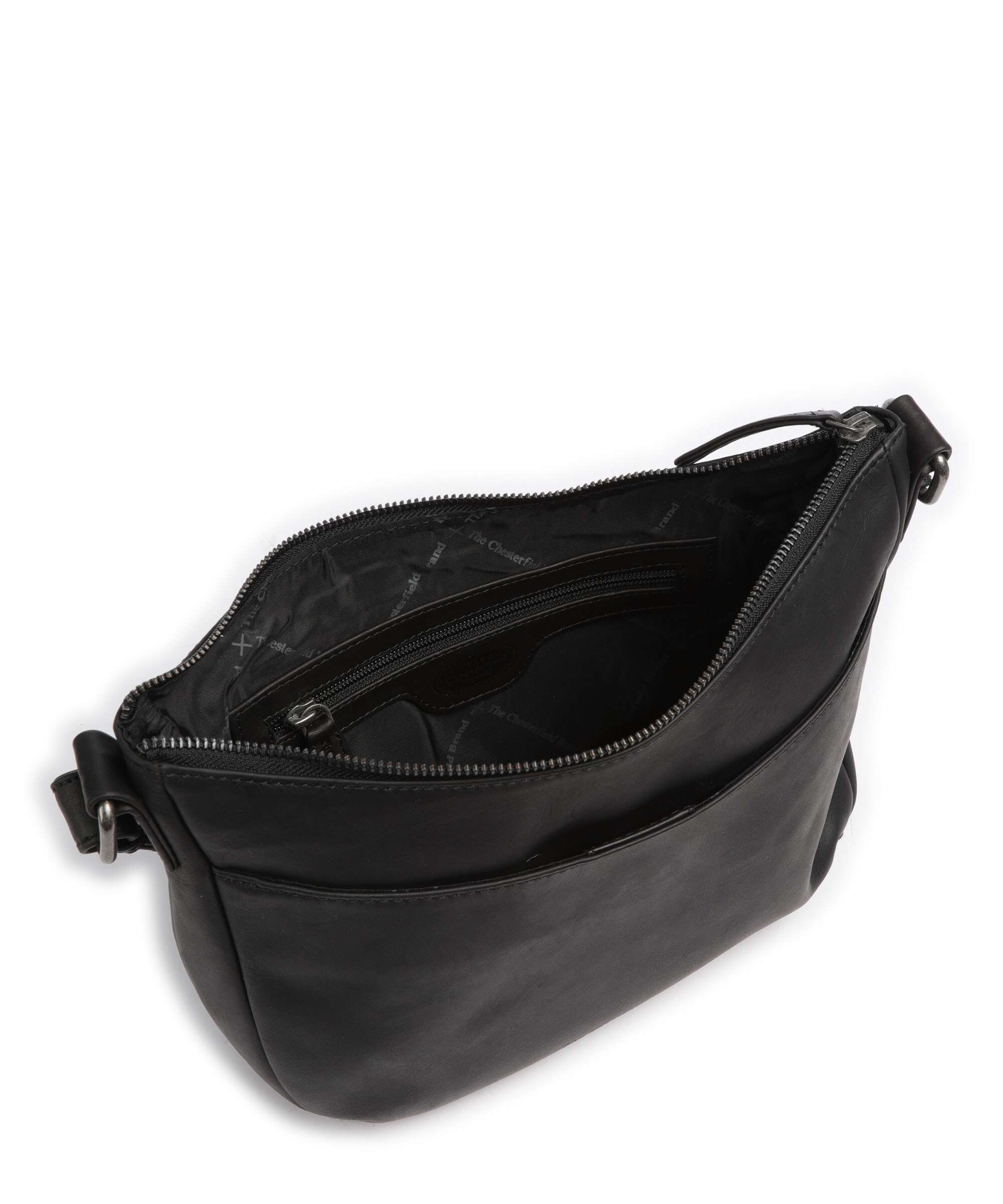 The Chesterfield Brand Cow Wax Pull Up Henderson Crossbody bag black - Image 6