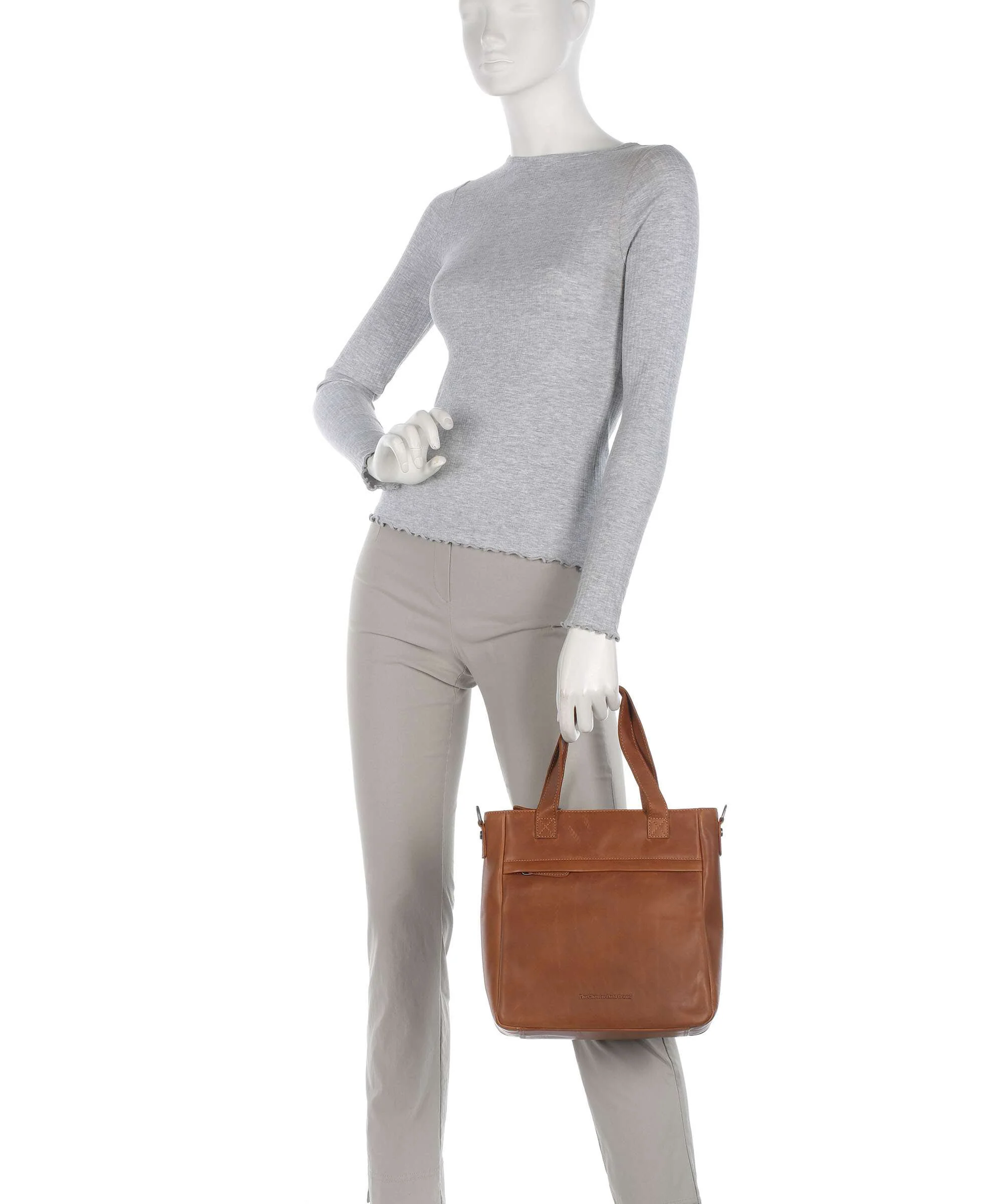 The Chesterfield Brand Cow Wax Pull Up Lingfield Handbag cognac - Image 3