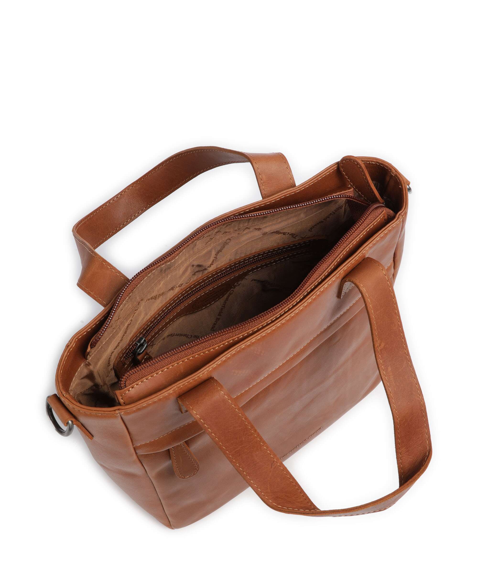 The Chesterfield Brand Cow Wax Pull Up Lingfield Handbag cognac - Image 6