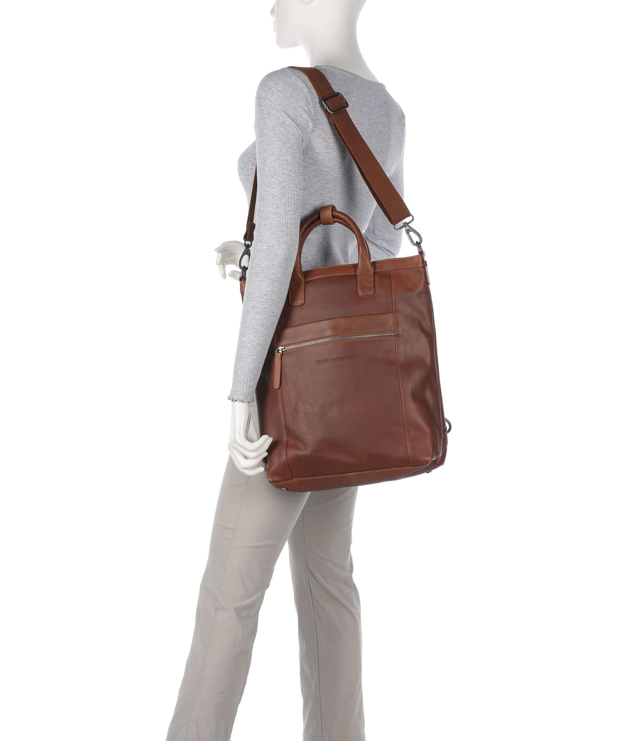 The Chesterfield Brand Cow Wax Pull Up Luisa Backpack bag cognac - Image 3