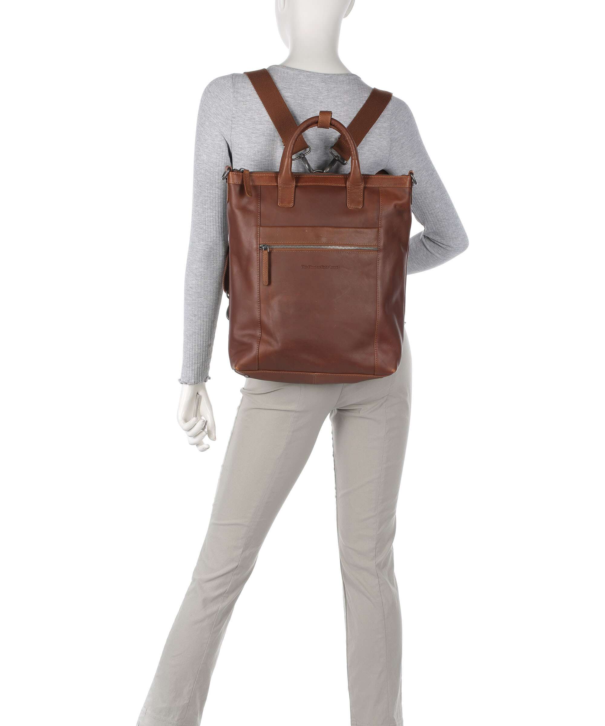 The Chesterfield Brand Cow Wax Pull Up Luisa Backpack bag cognac - Image 4