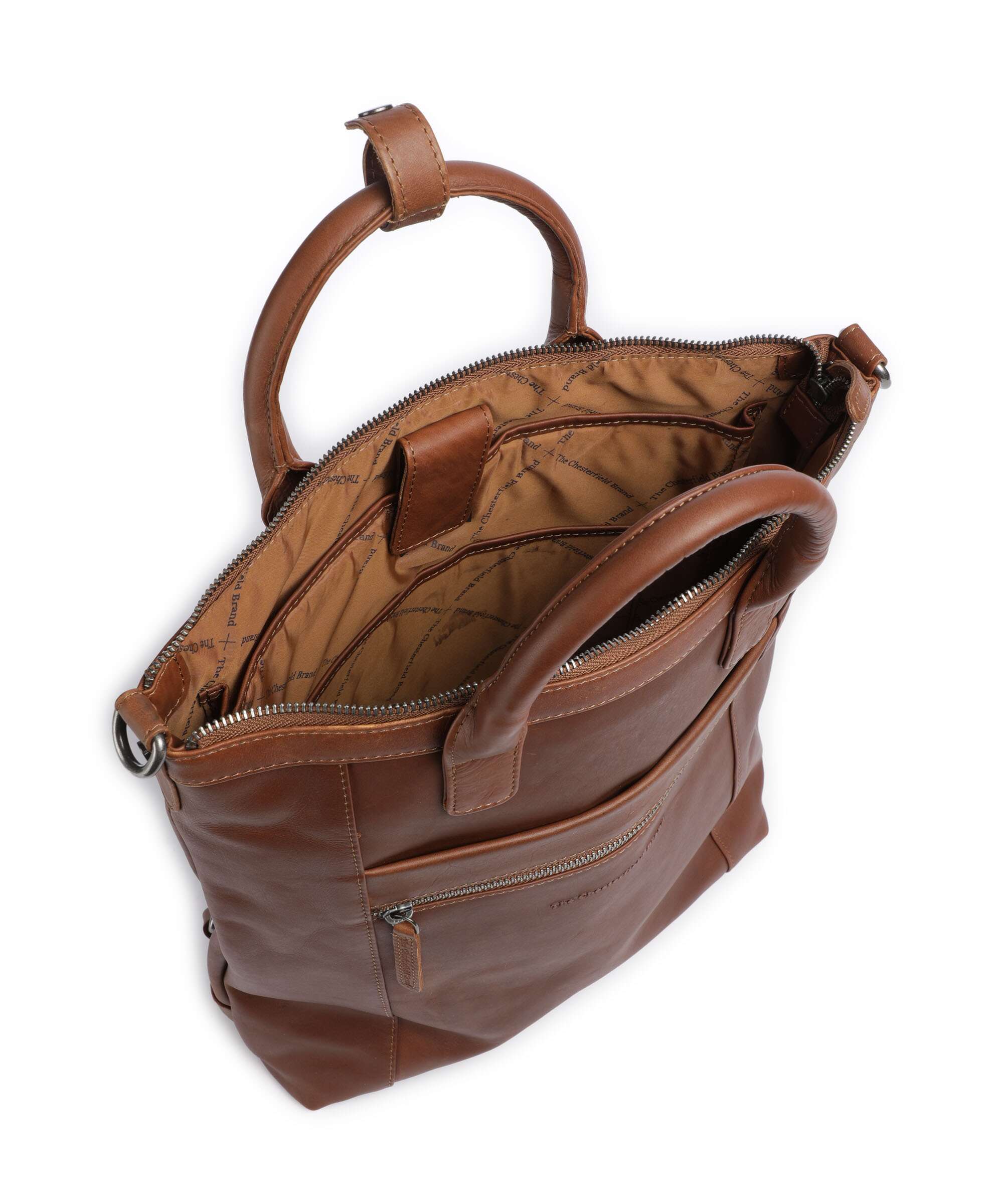 The Chesterfield Brand Cow Wax Pull Up Luisa Backpack bag cognac - Image 8