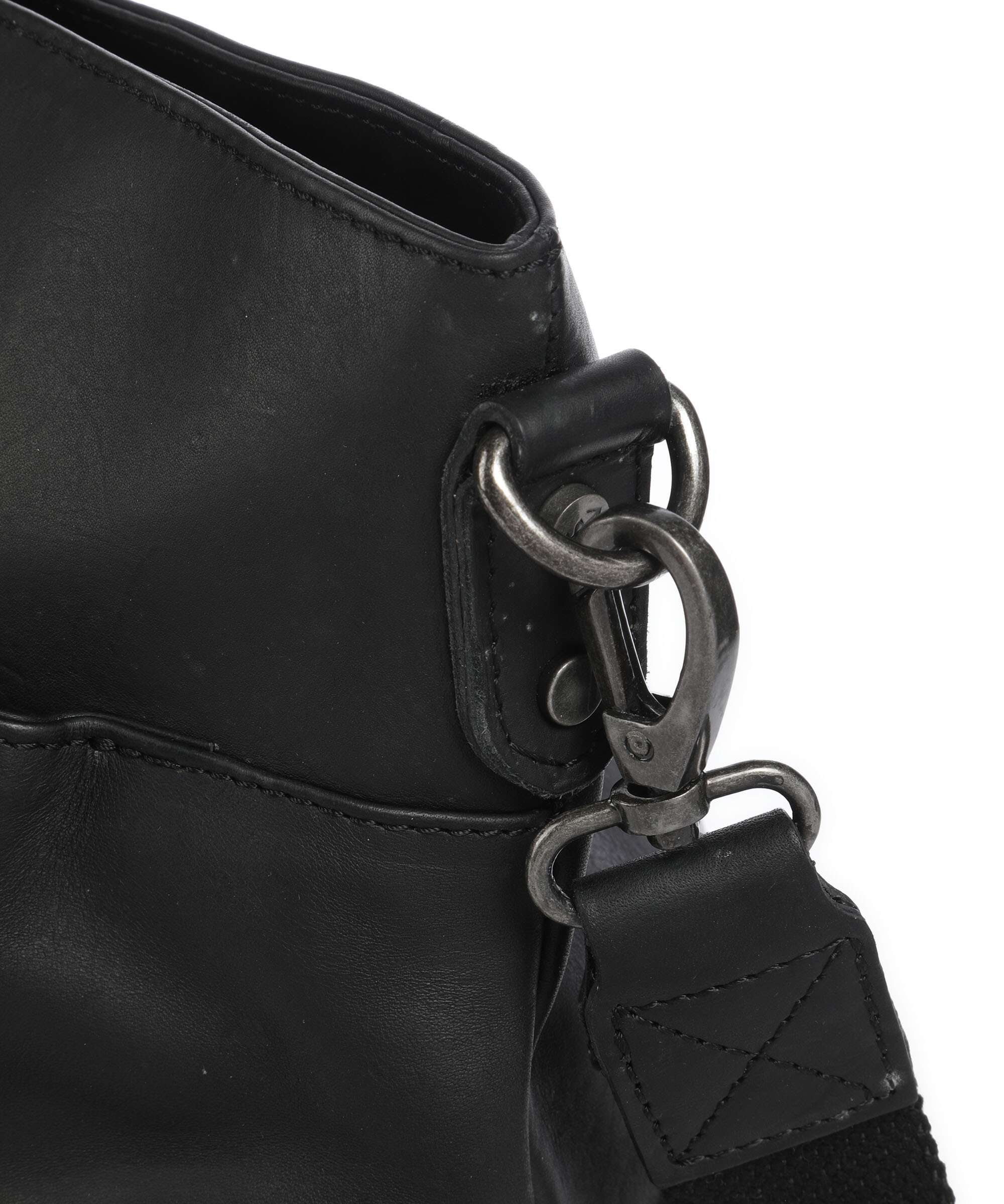 The Chesterfield Brand Cow Wax Pull Up Mark Weekend bag black - Image 3