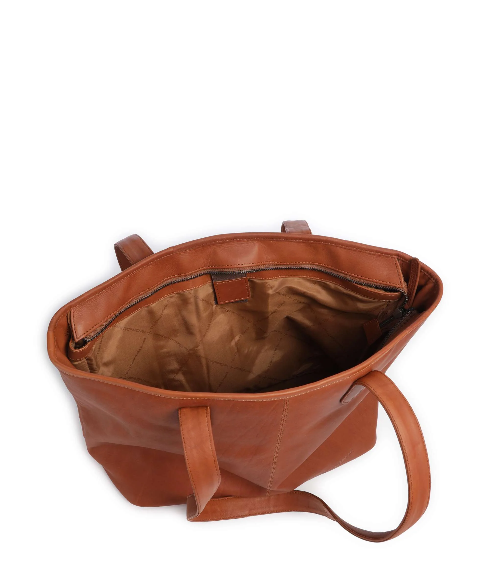 The Chesterfield Brand Cow Wax Pull Up Monza Tote bag cognac - Image 5