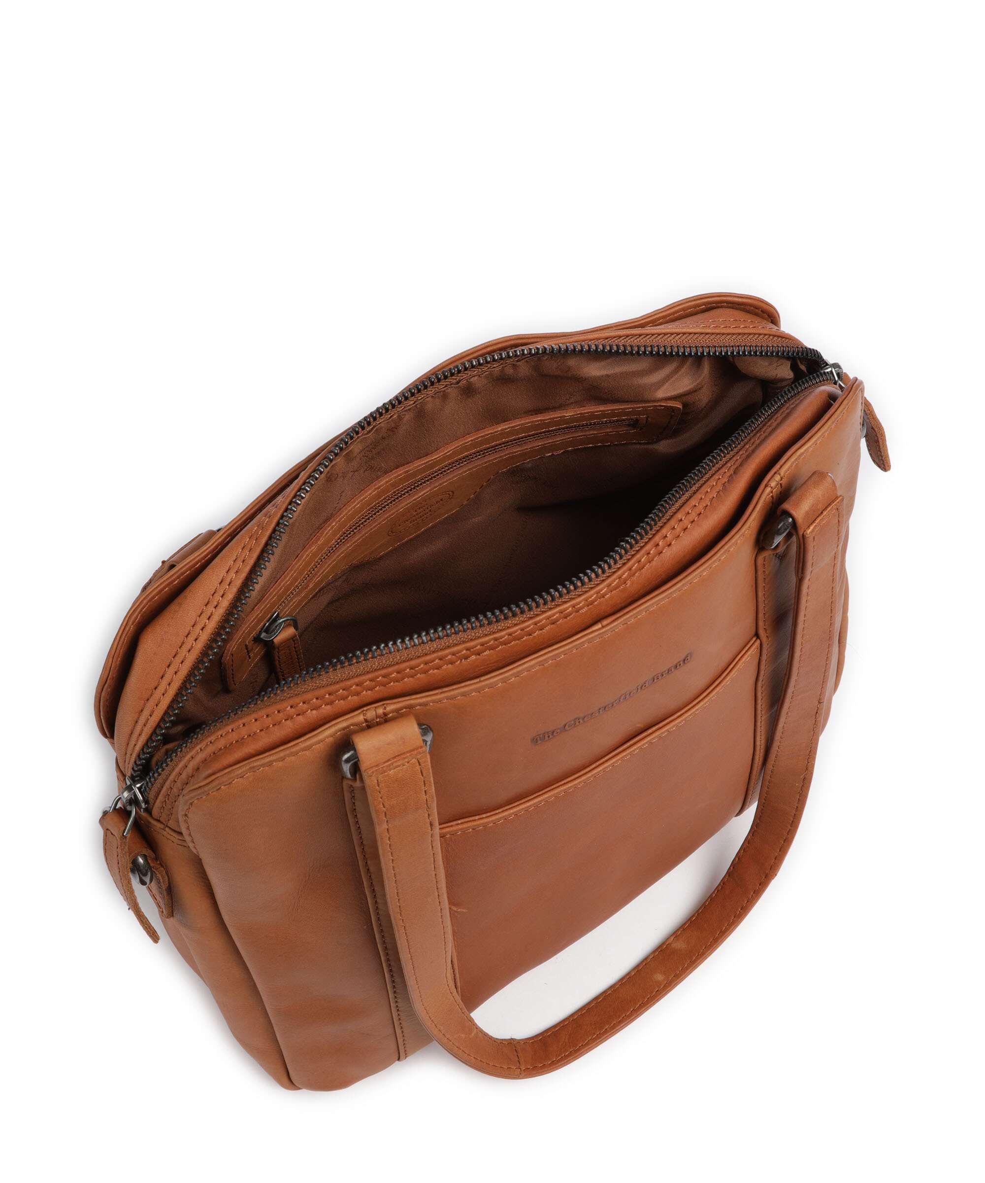 The Chesterfield Brand Cow Wax Pull Up Porlezza Shoulder bag cognac - Image 6