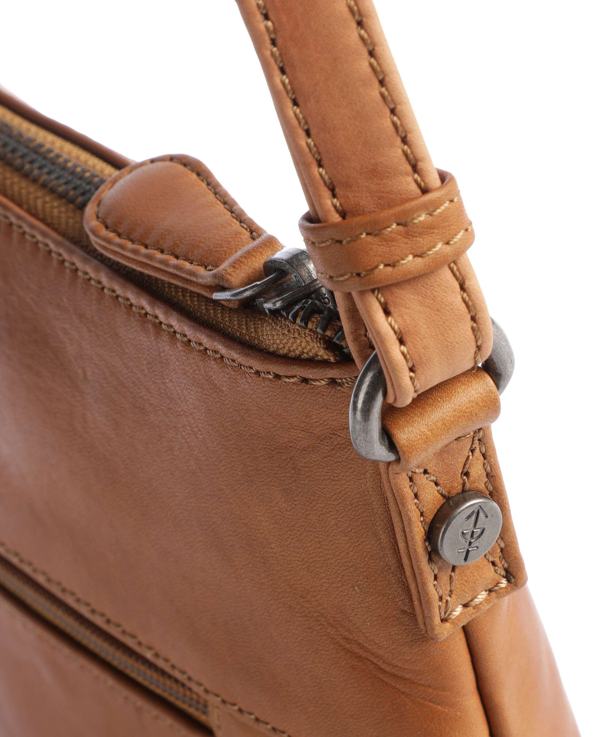 The Chesterfield Brand Cow Wax Pull Up Redding Crossbody bag cognac - Image 4