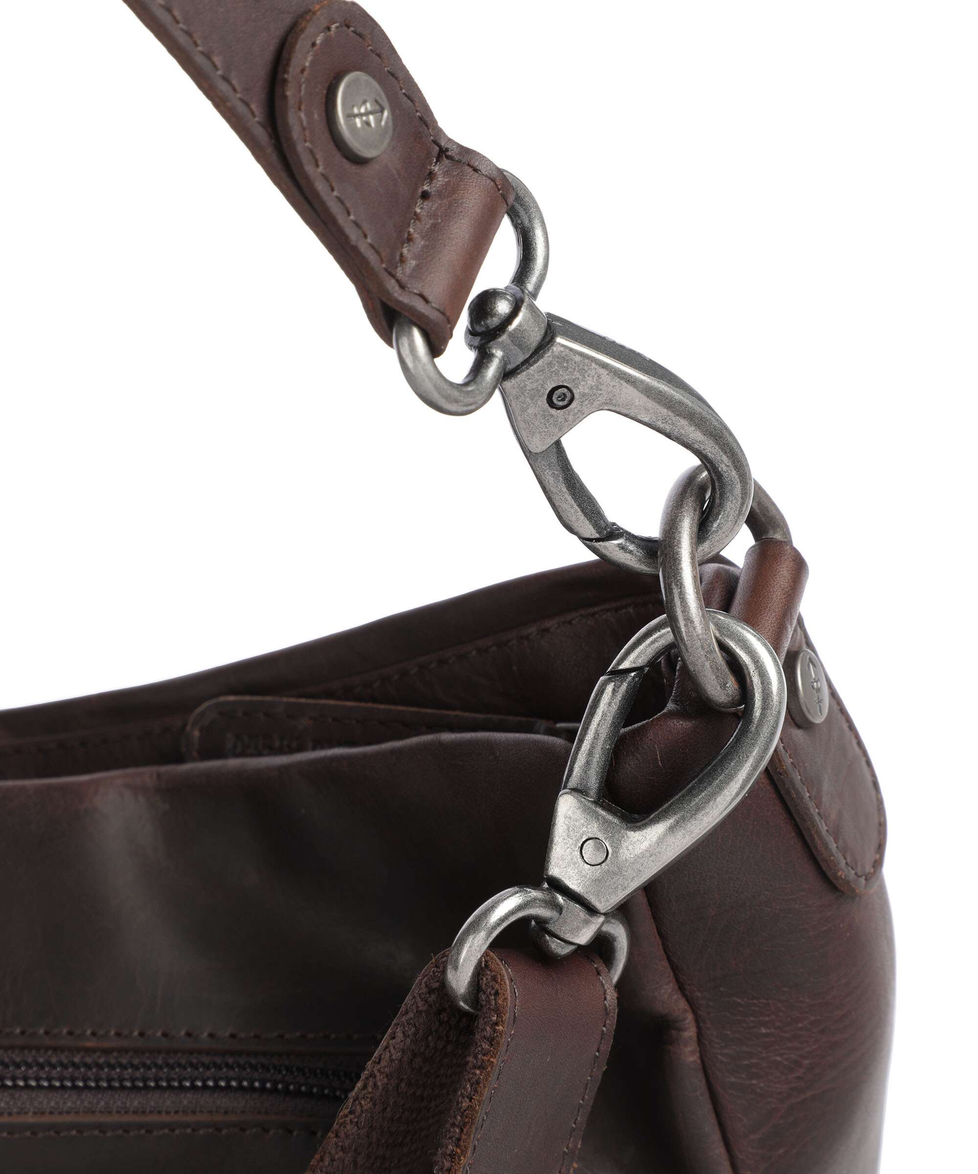 The Chesterfield Brand Cow Wax Pull Up Regina Hobo bag brown - Image 4