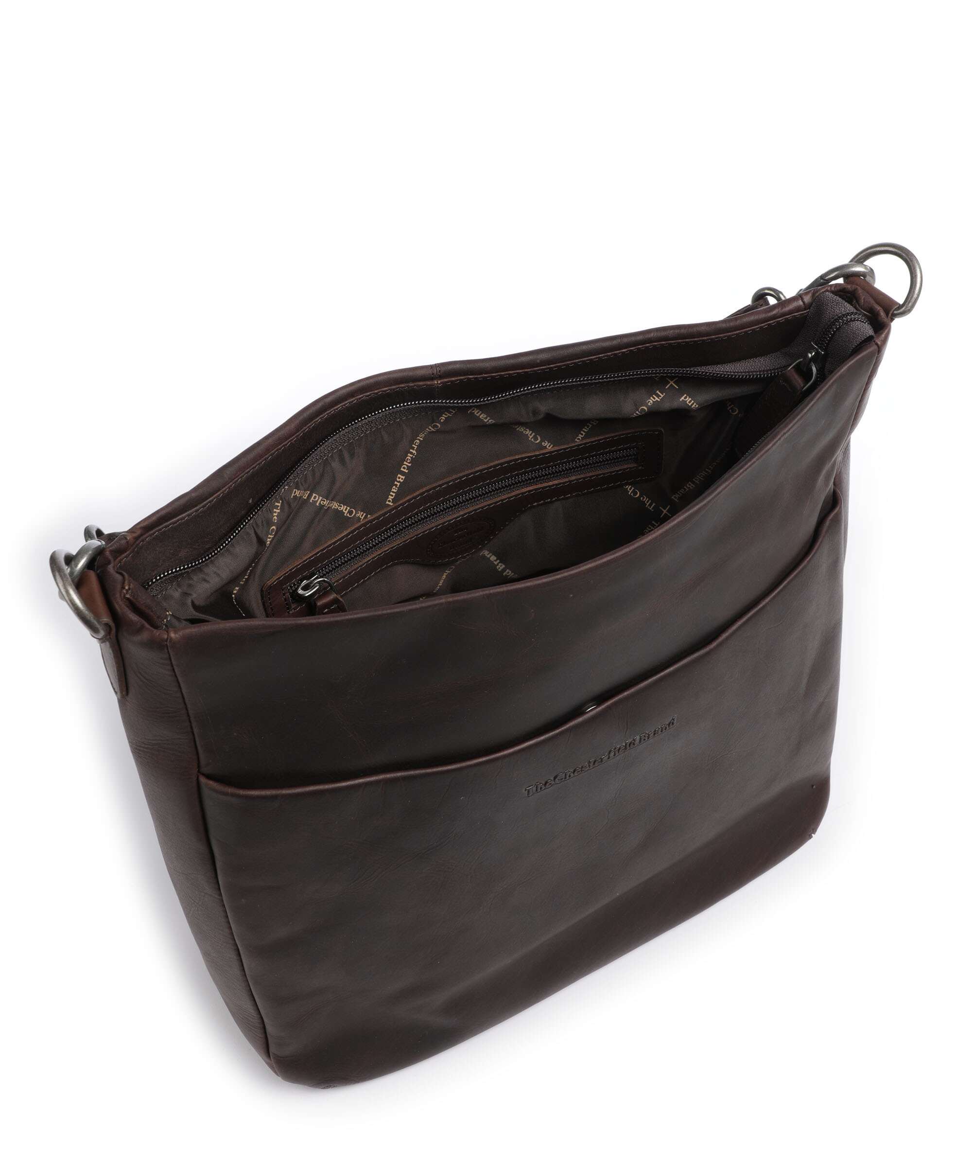 The Chesterfield Brand Cow Wax Pull Up Regina Hobo bag brown - Image 6