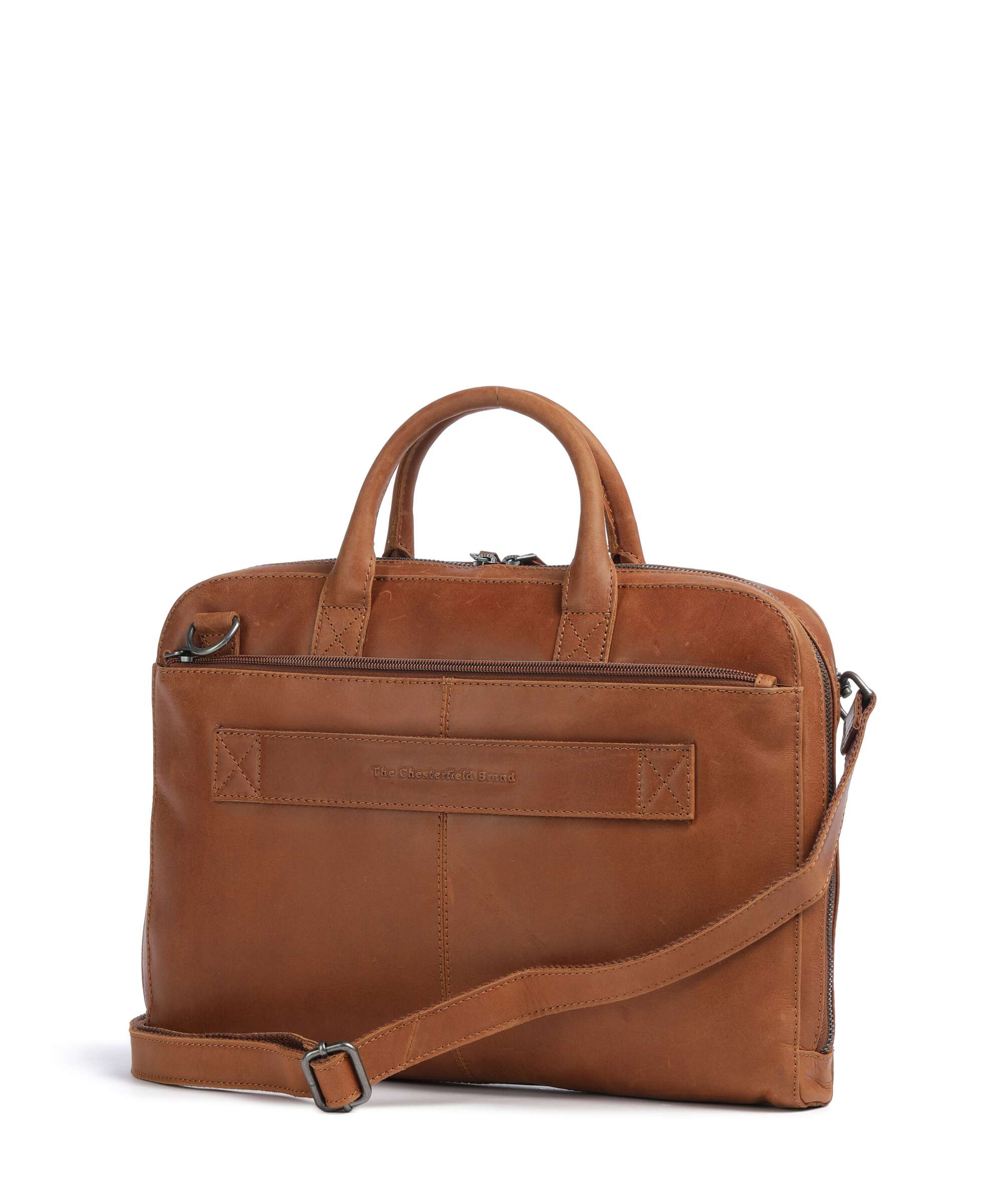 The Chesterfield Brand Cow Wax Pull Up Tilbury Briefcase cognac - Image 2