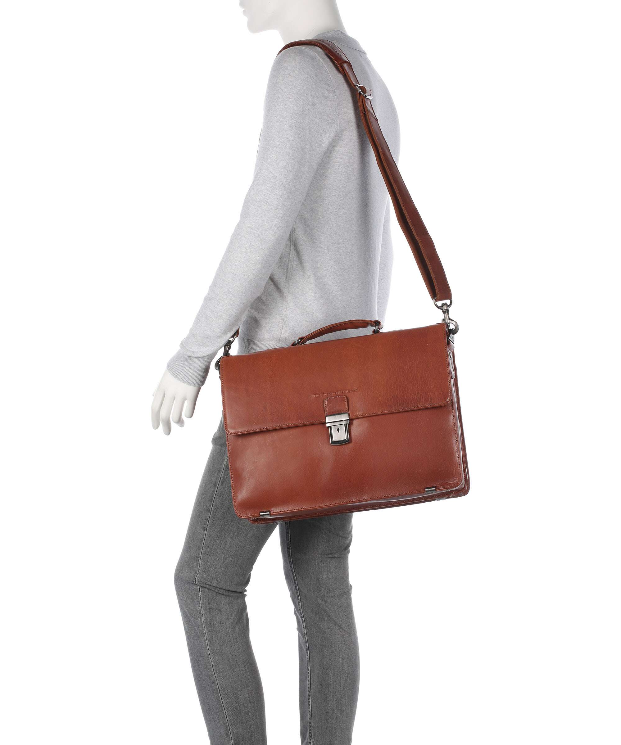 The Chesterfield Brand Novum Salvatore Briefcase cognac - Image 3