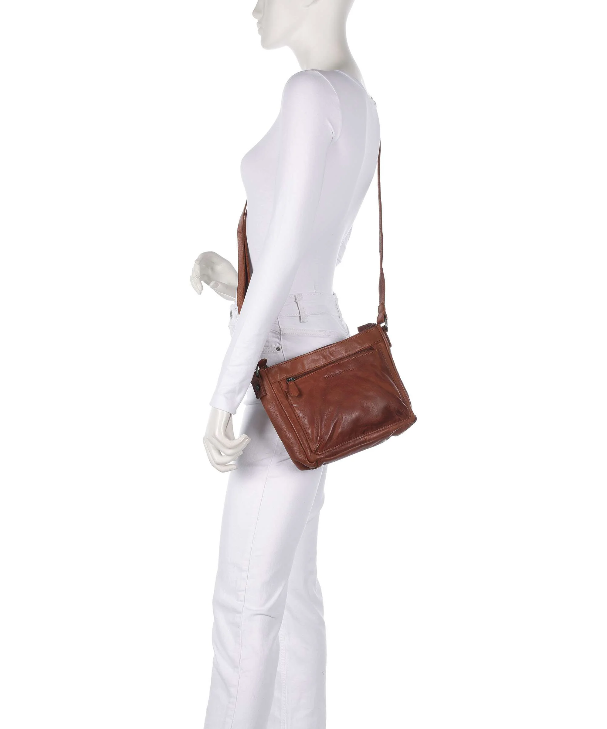 The Chesterfield Brand Washed Waxed Cow Aston Crossbody bag cognac - Image 3