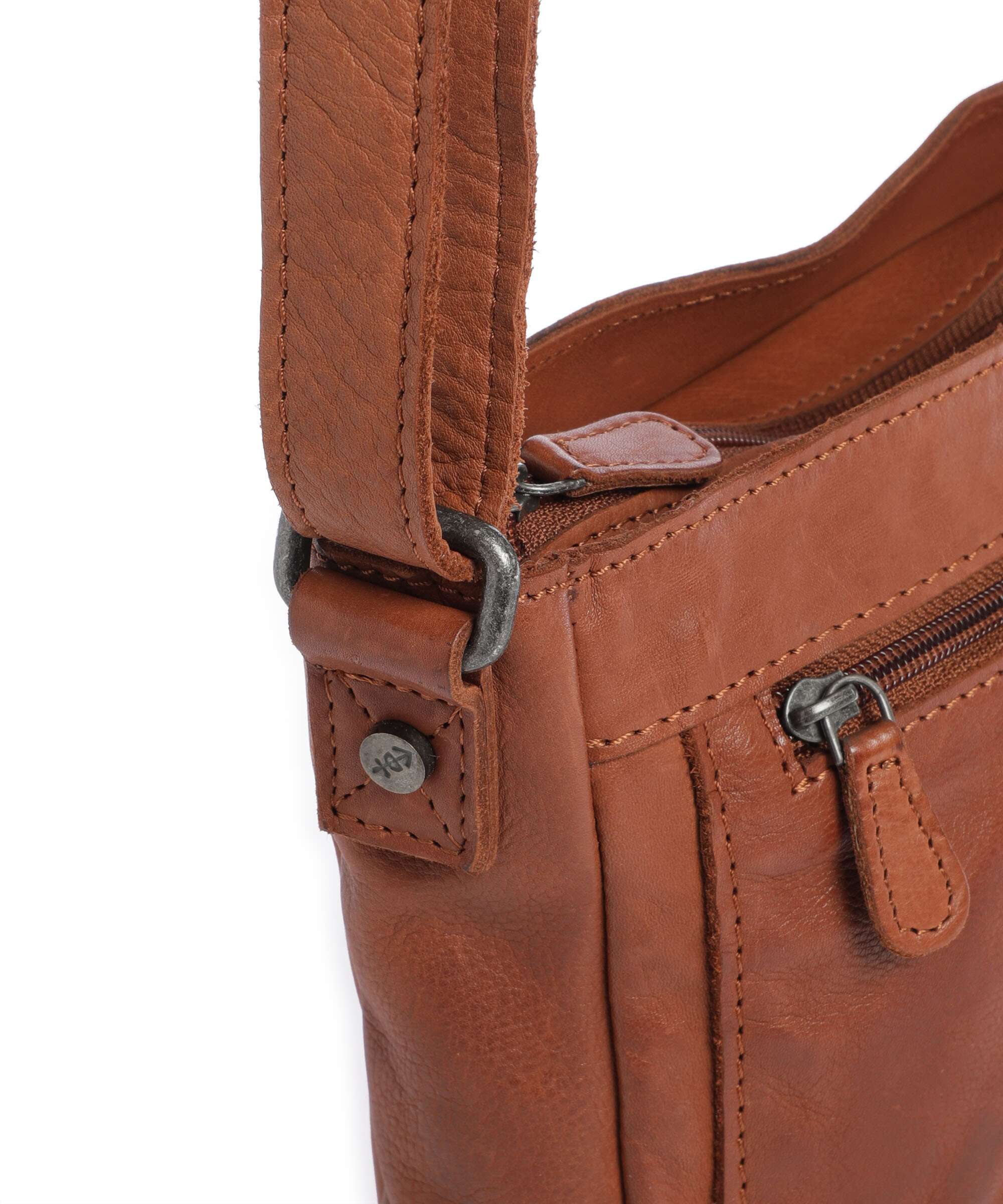 The Chesterfield Brand Washed Waxed Cow Aston Crossbody bag cognac - Image 4