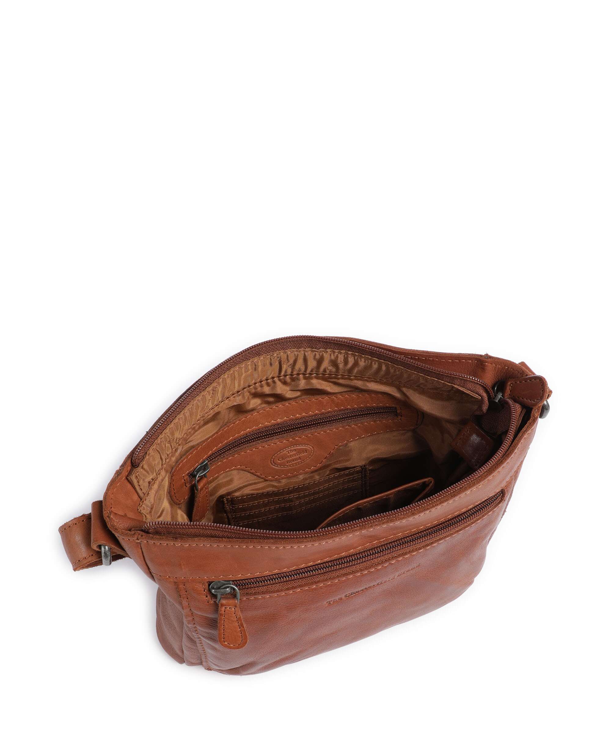 The Chesterfield Brand Washed Waxed Cow Aston Crossbody bag cognac - Image 6