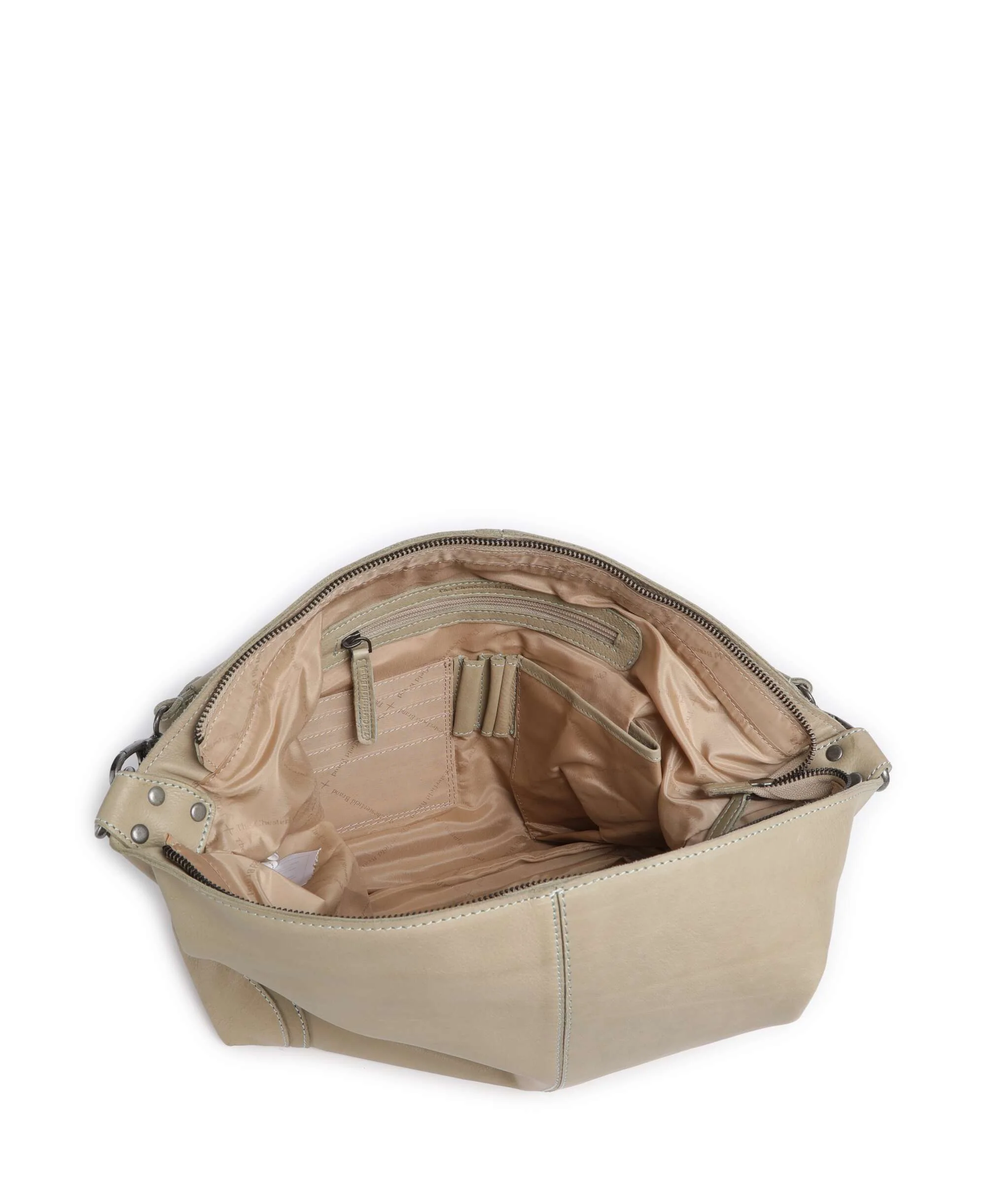 The Chesterfield Brand Washed Waxed Cow Bolivia Hobo bag ocean green - Image 6