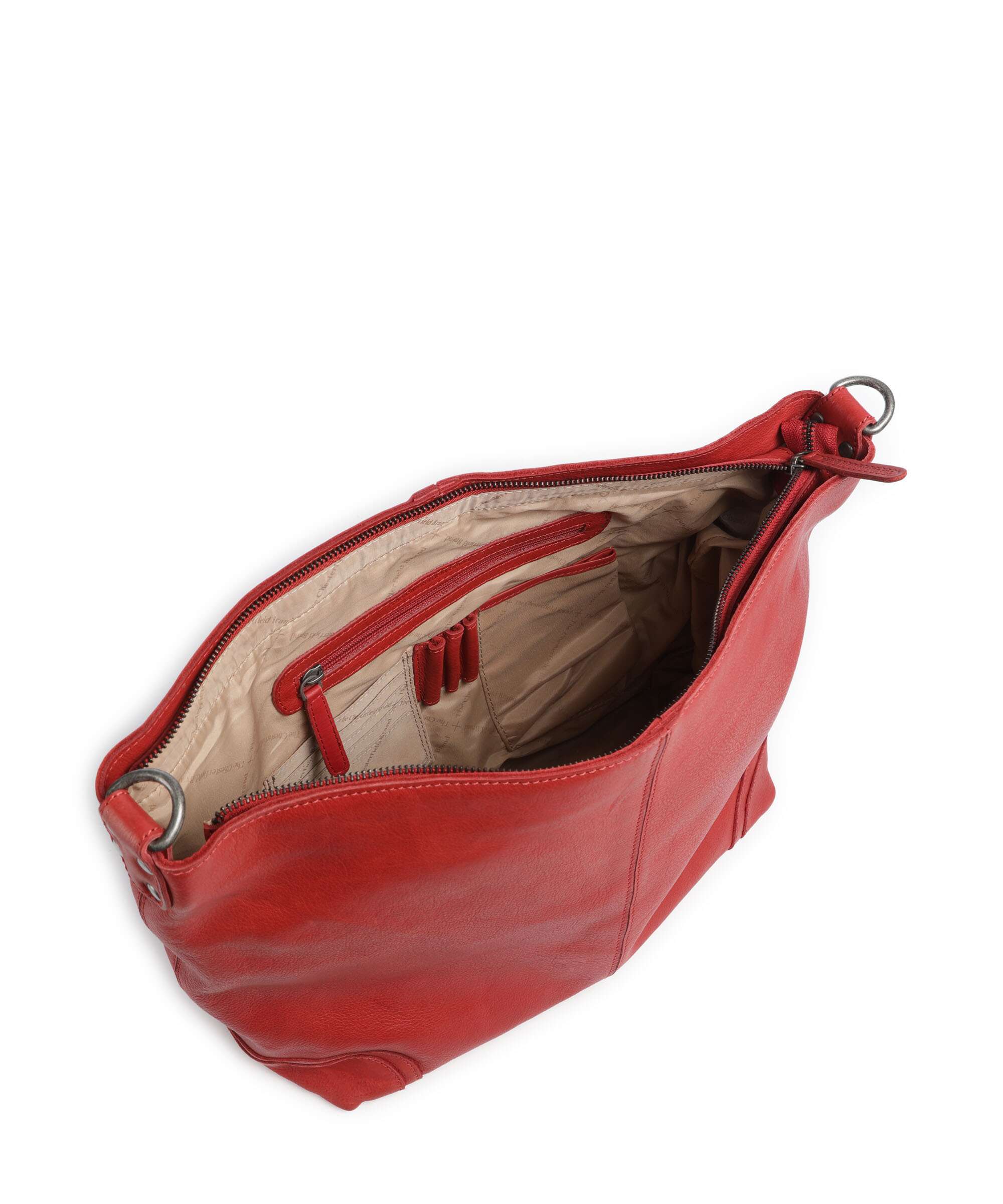 The Chesterfield Brand Washed Waxed Cow Bolivia Hobo bag red - Image 6