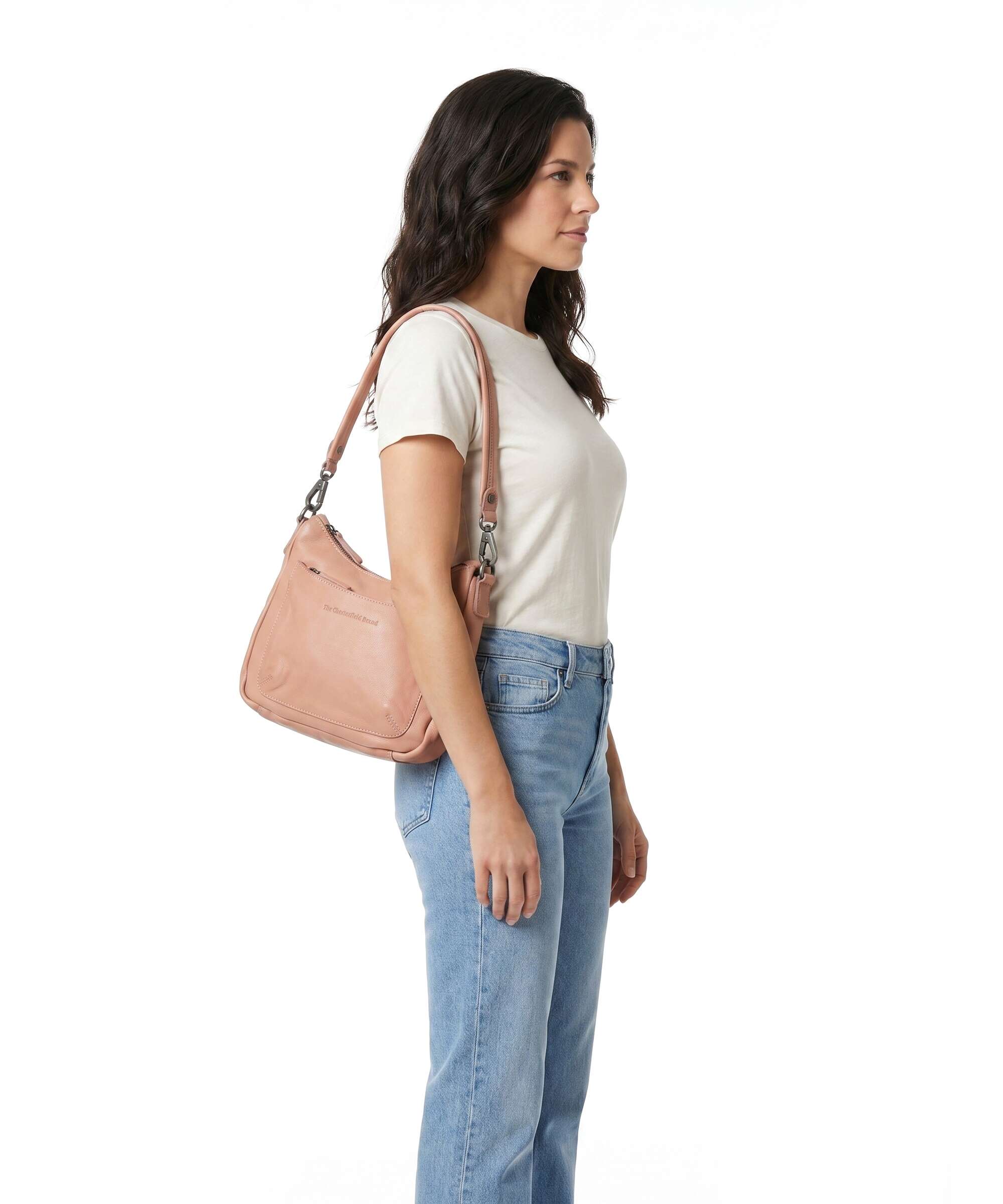 The Chesterfield Brand Washed Waxed Cow Caroline Crossbody bag vintage rose - Image 3