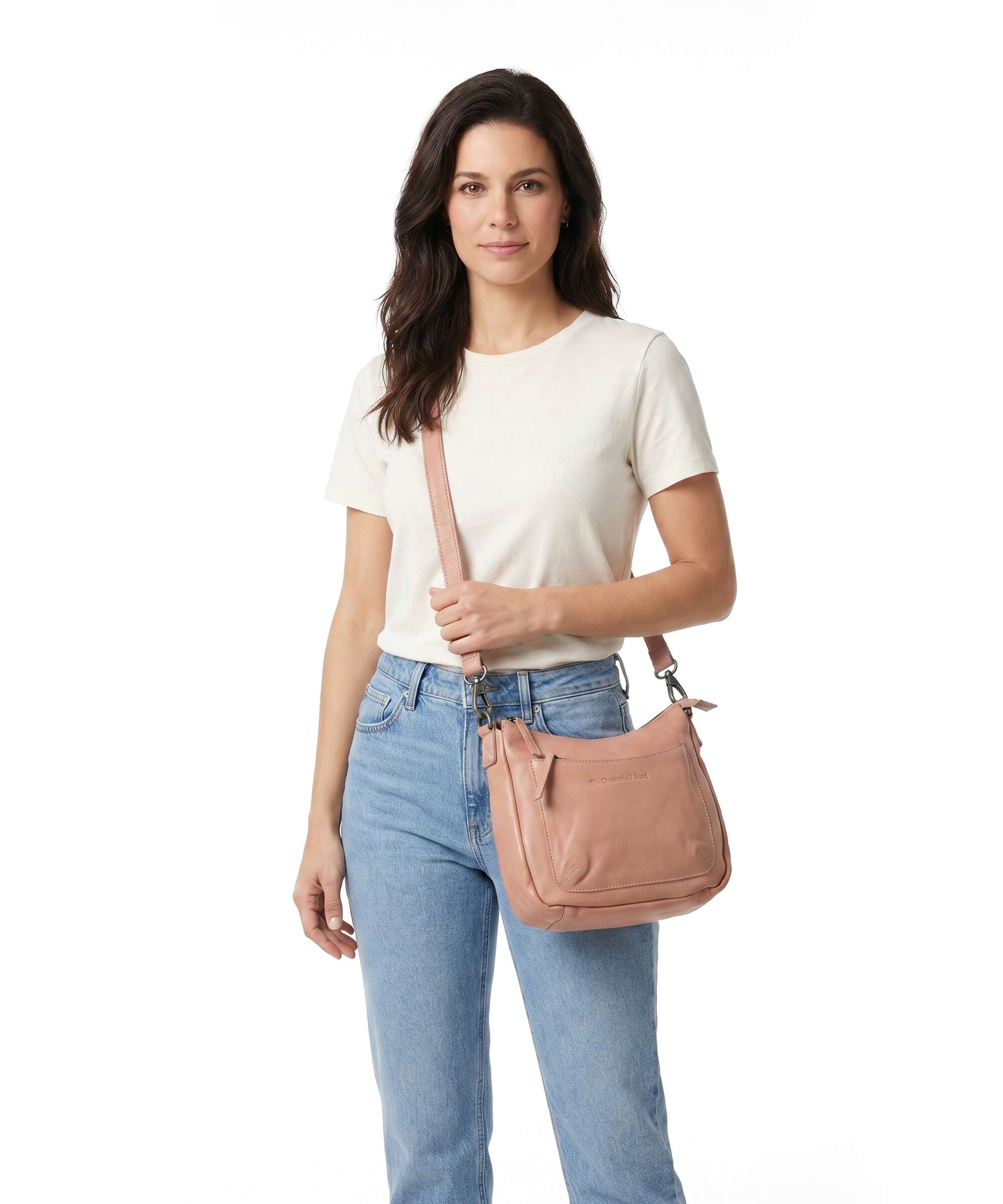 The Chesterfield Brand Washed Waxed Cow Caroline Crossbody bag vintage rose - Image 4