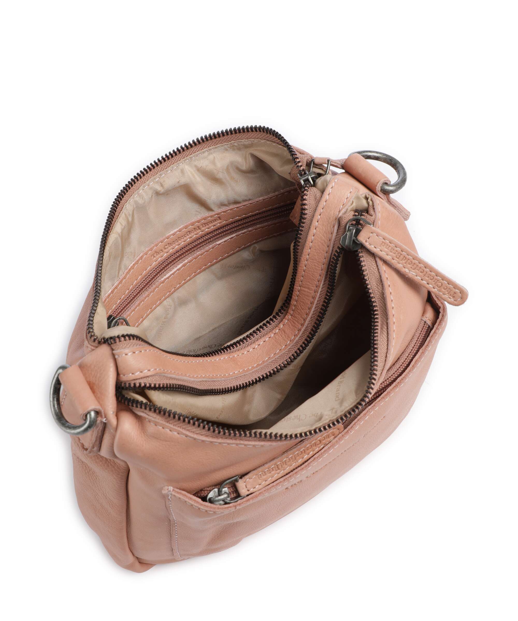 The Chesterfield Brand Washed Waxed Cow Caroline Crossbody bag vintage rose - Image 6