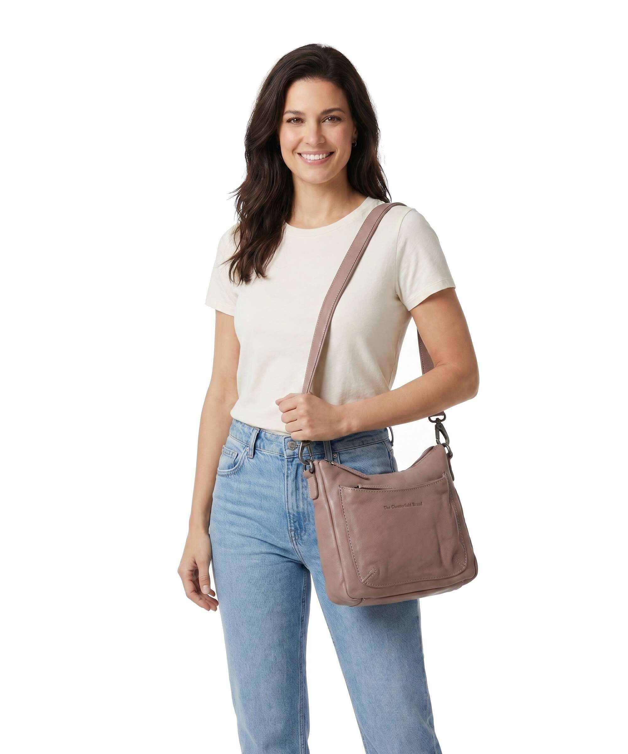 The Chesterfield Brand Washed Waxed Cow Caroline Crossbody bag lavender lilac - Image 3