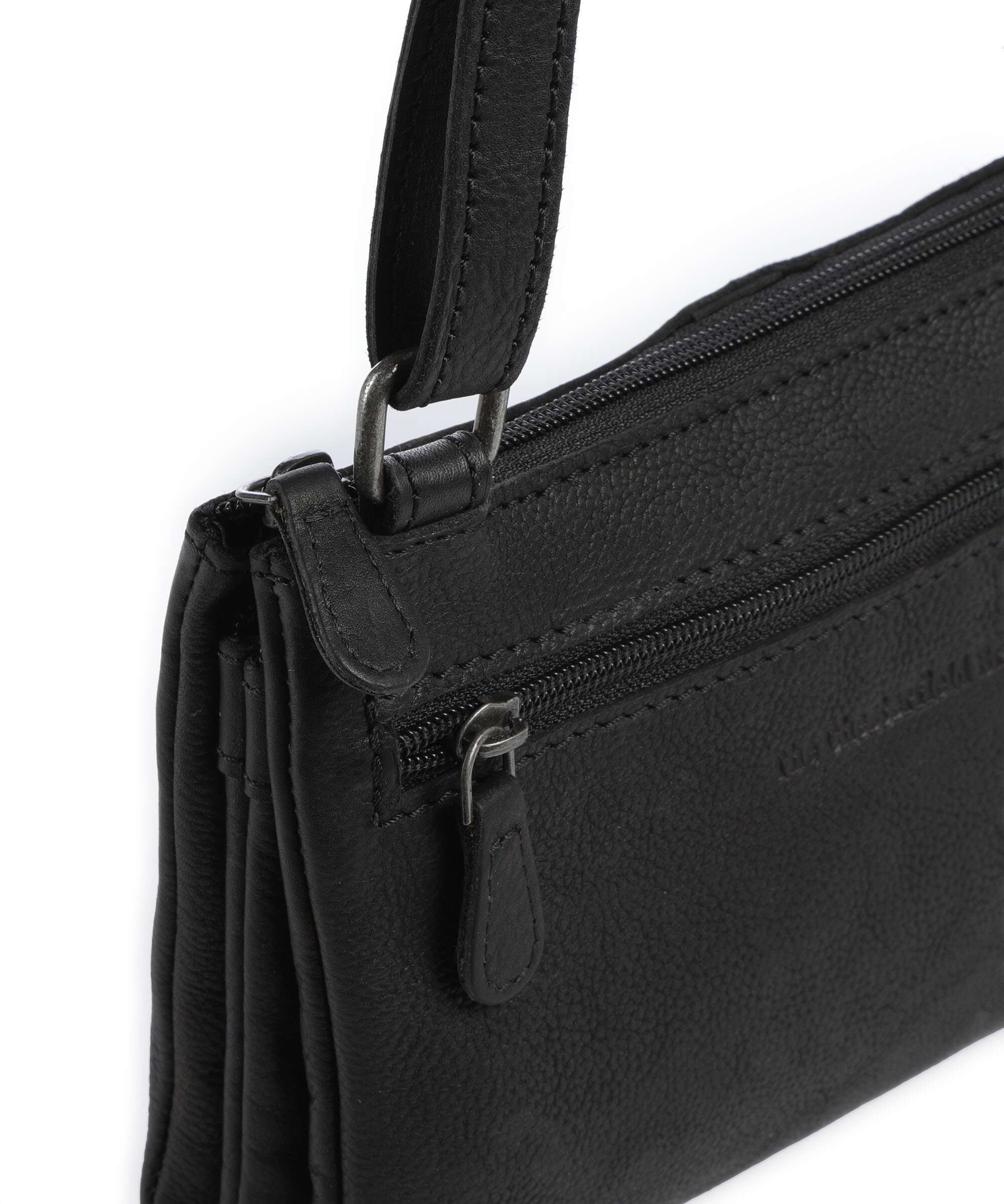 The Chesterfield Brand Washed Waxed Cow Osaka Crossbody bag black - Image 4