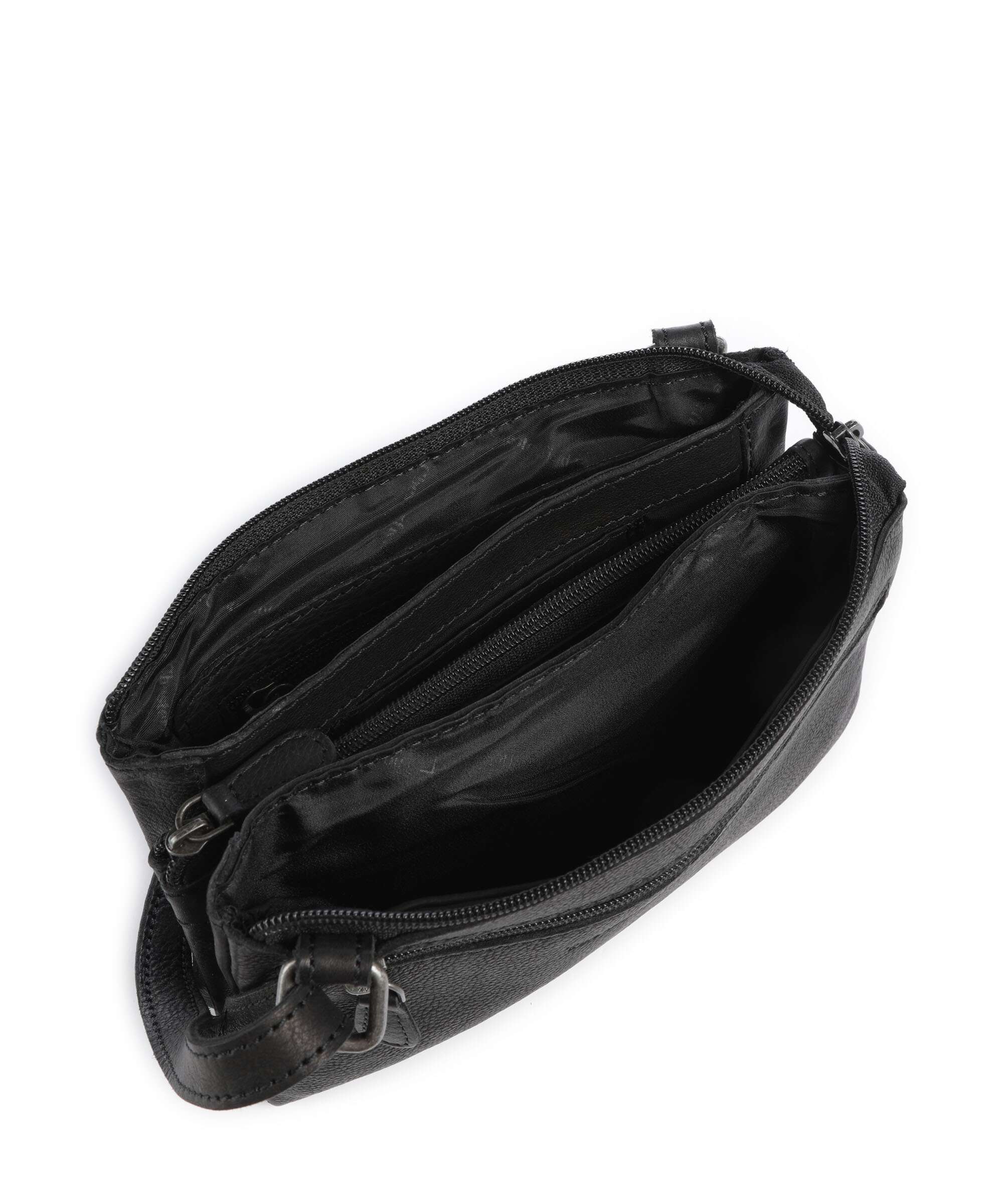 The Chesterfield Brand Washed Waxed Cow Osaka Crossbody bag black - Image 6