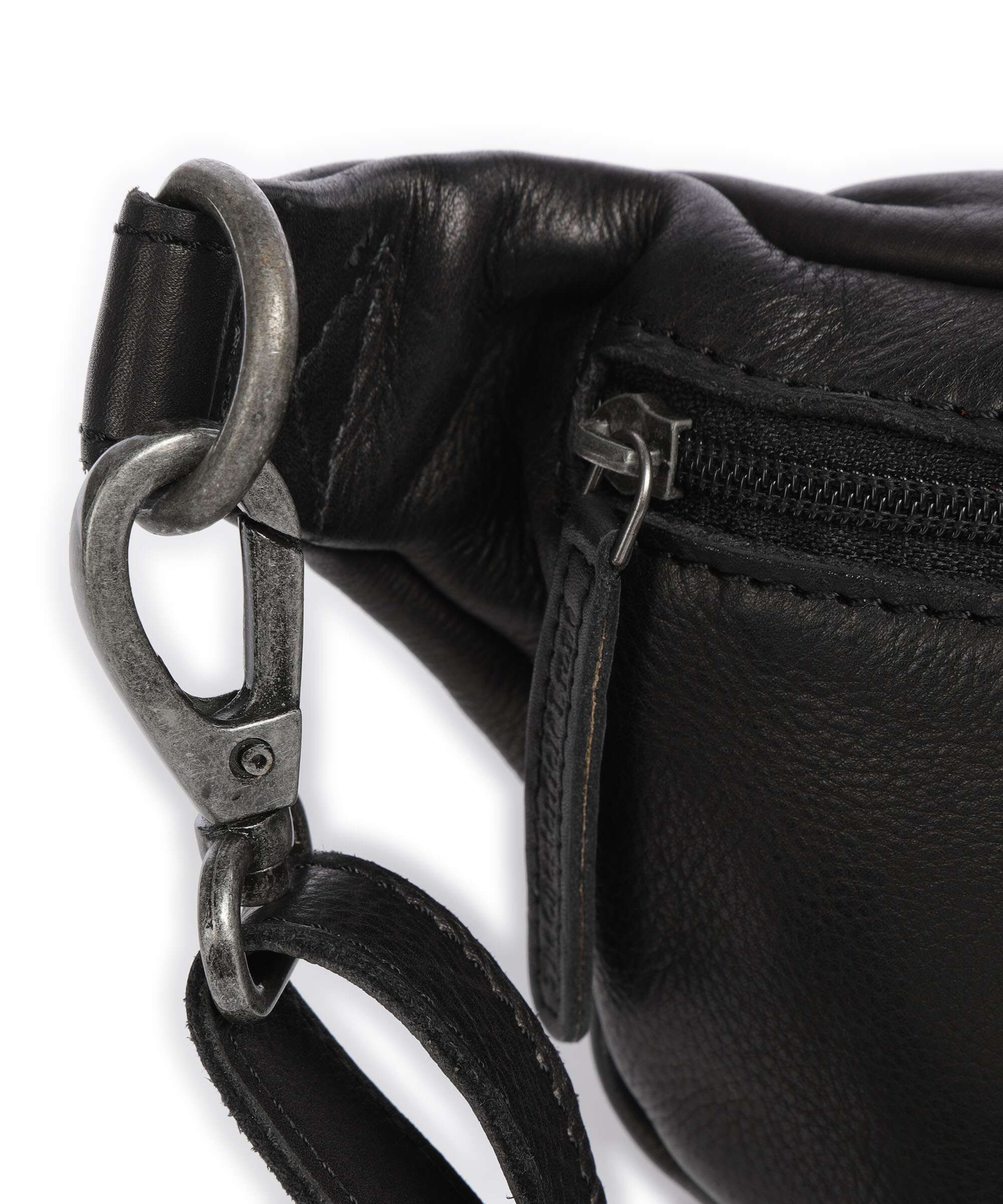 The Chesterfield Brand Washed Waxed Cow Severo Belt bag black - Image 5