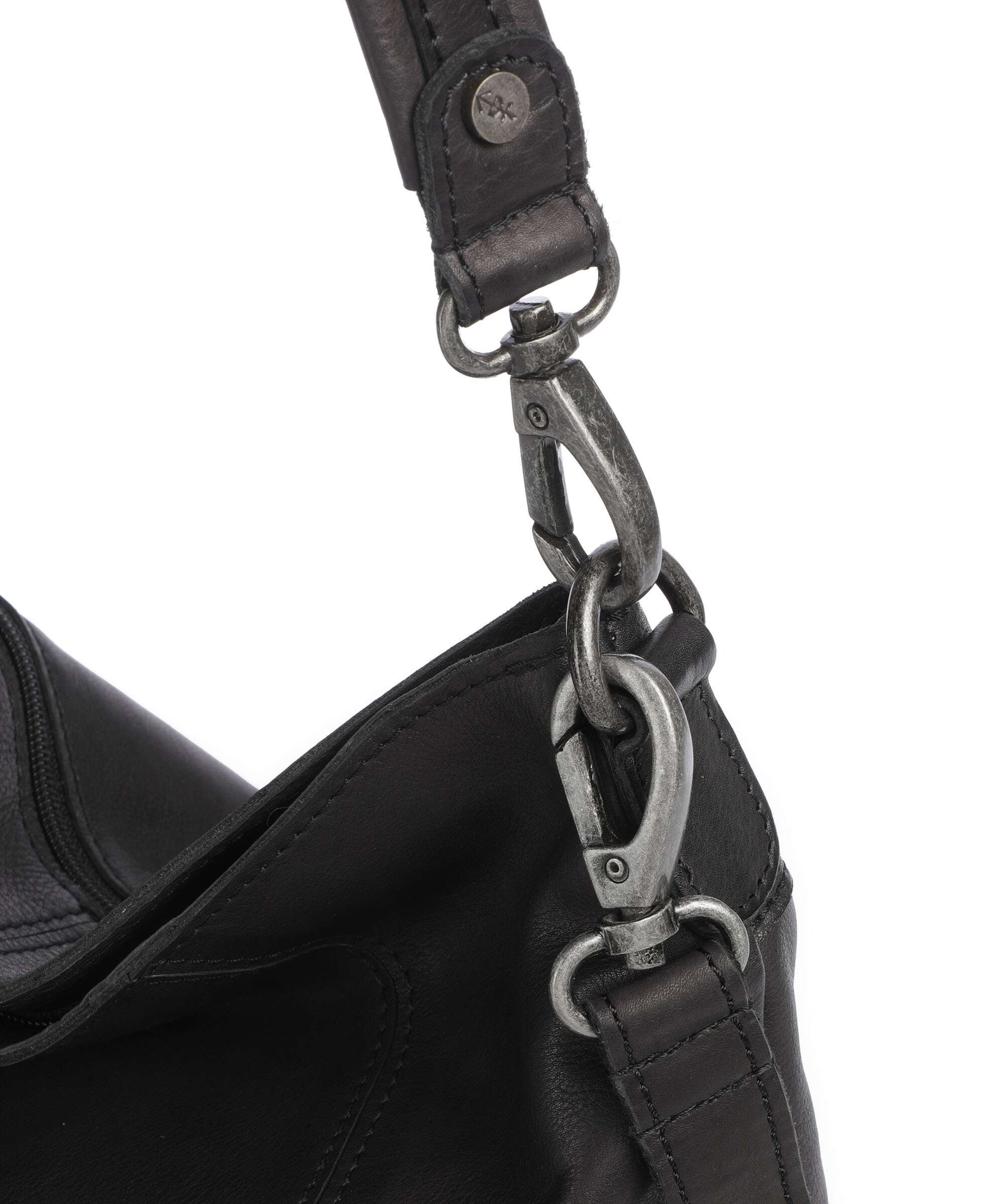 The Chesterfield Brand Washed Waxed Cow Sintra Hobo bag black - Image 4