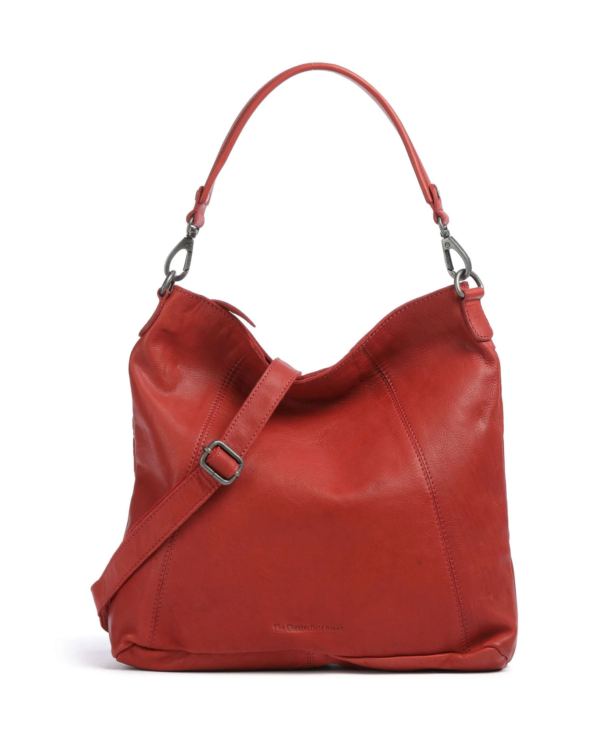 The Chesterfield Brand Washed Waxed Cow Sintra Hobo bag red
