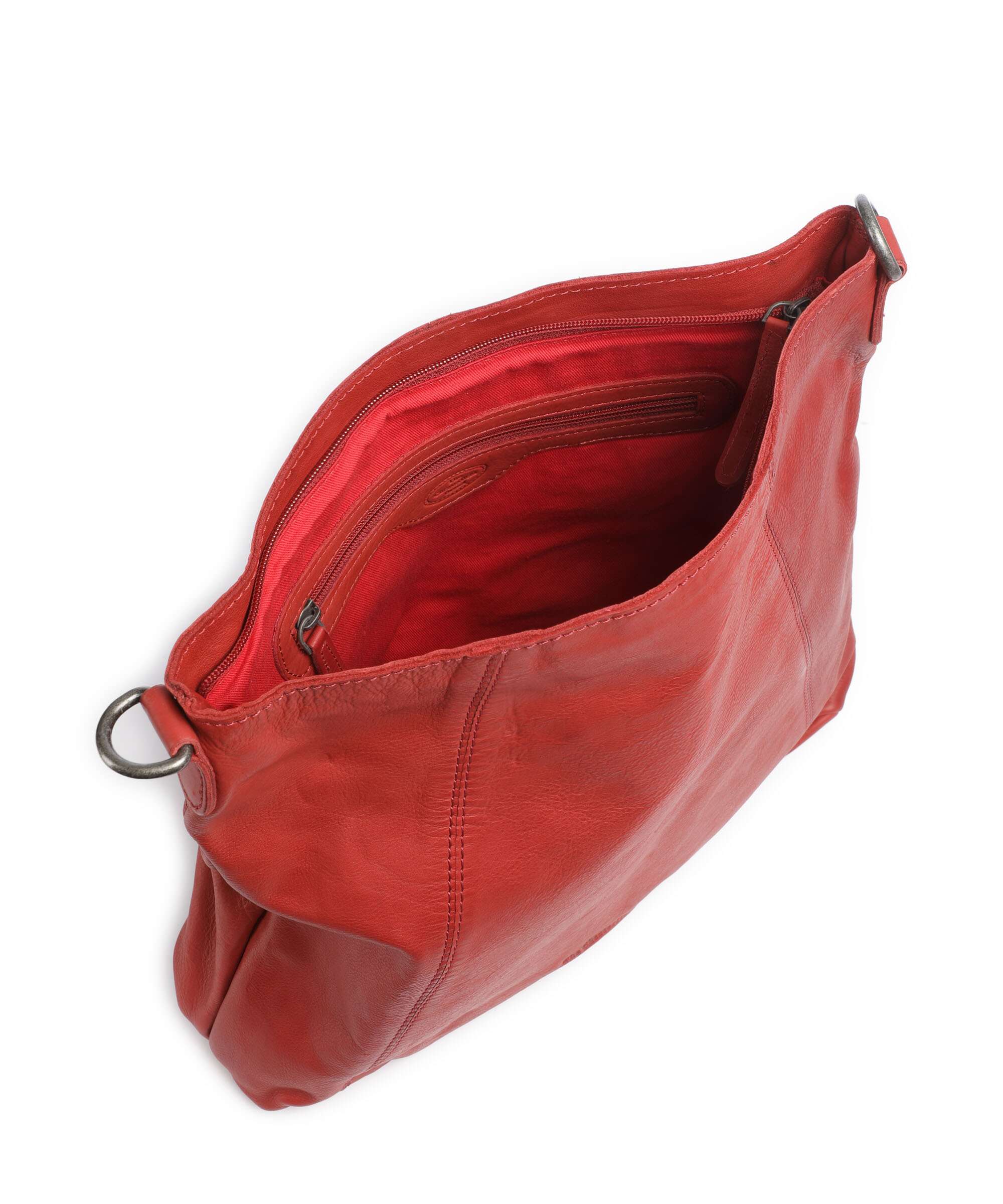The Chesterfield Brand Washed Waxed Cow Sintra Hobo bag red - Image 6