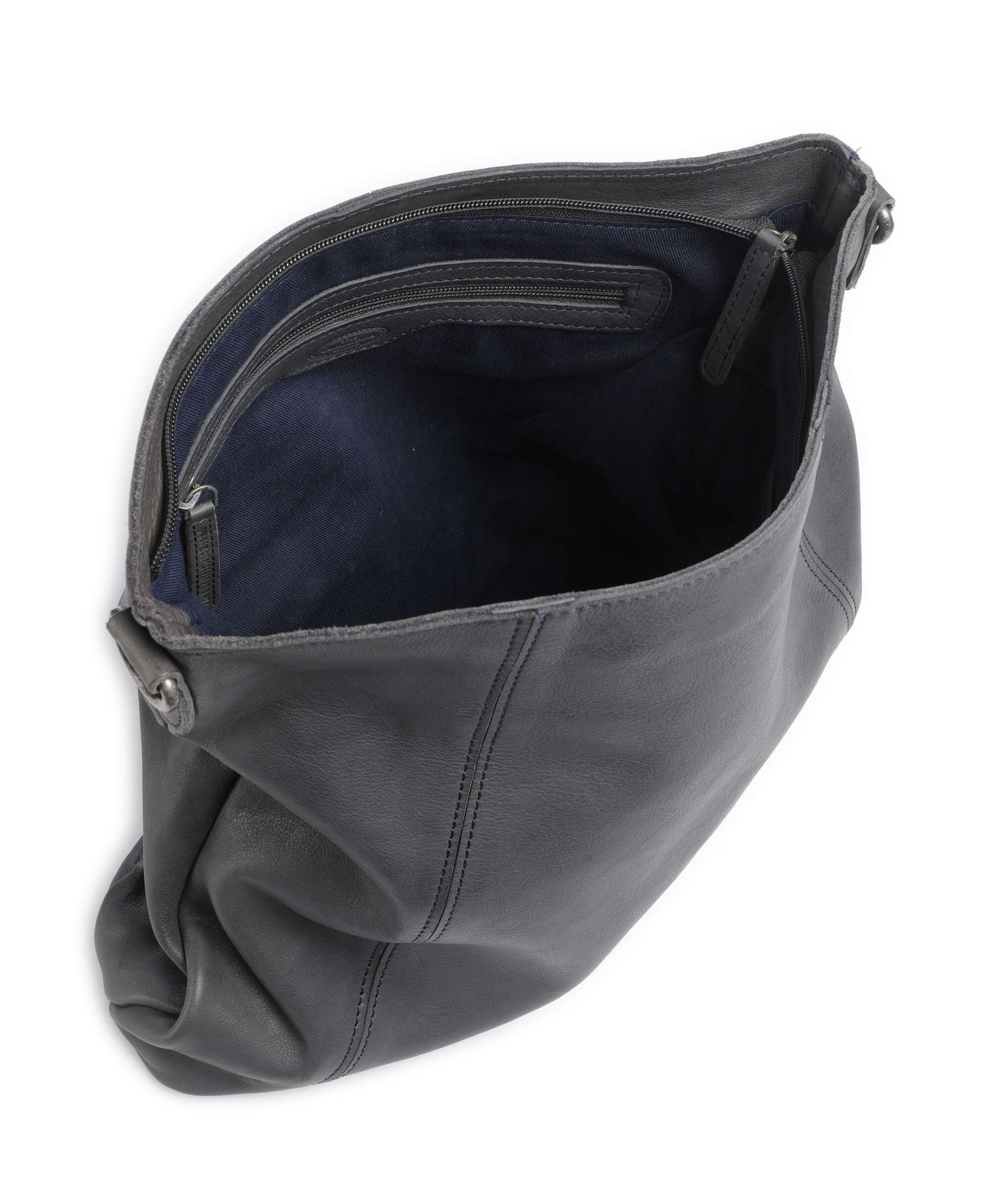 The Chesterfield Brand Washed Waxed Cow Sintra Hobo bag navy - Image 6