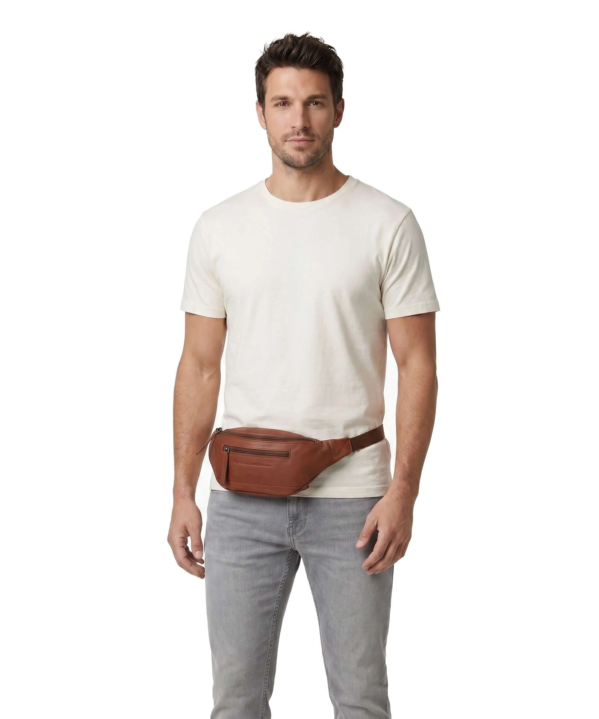 The Chesterfield Brand Wax Pull Up Cow Brana Belt bag cognac - Image 3
