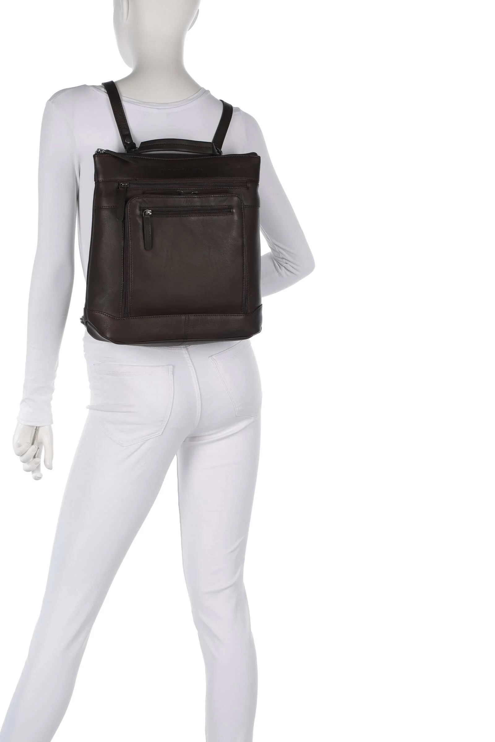 The Chesterfield Brand Wax Pull Up Cow Caldero Backpack brown - Image 3