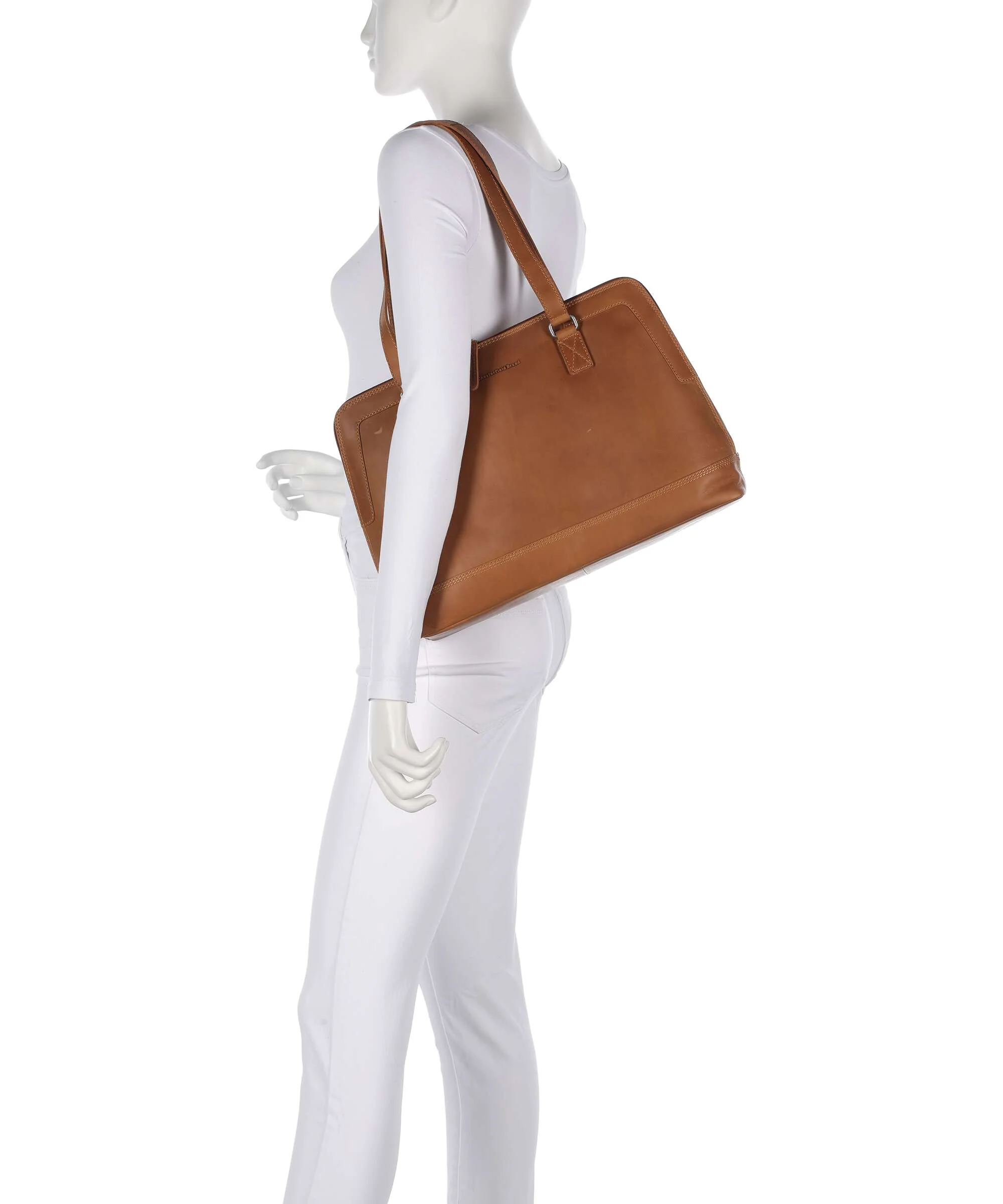 The Chesterfield Brand Wax Pull Up Cow Elvar Shoulder bag cognac - Image 3