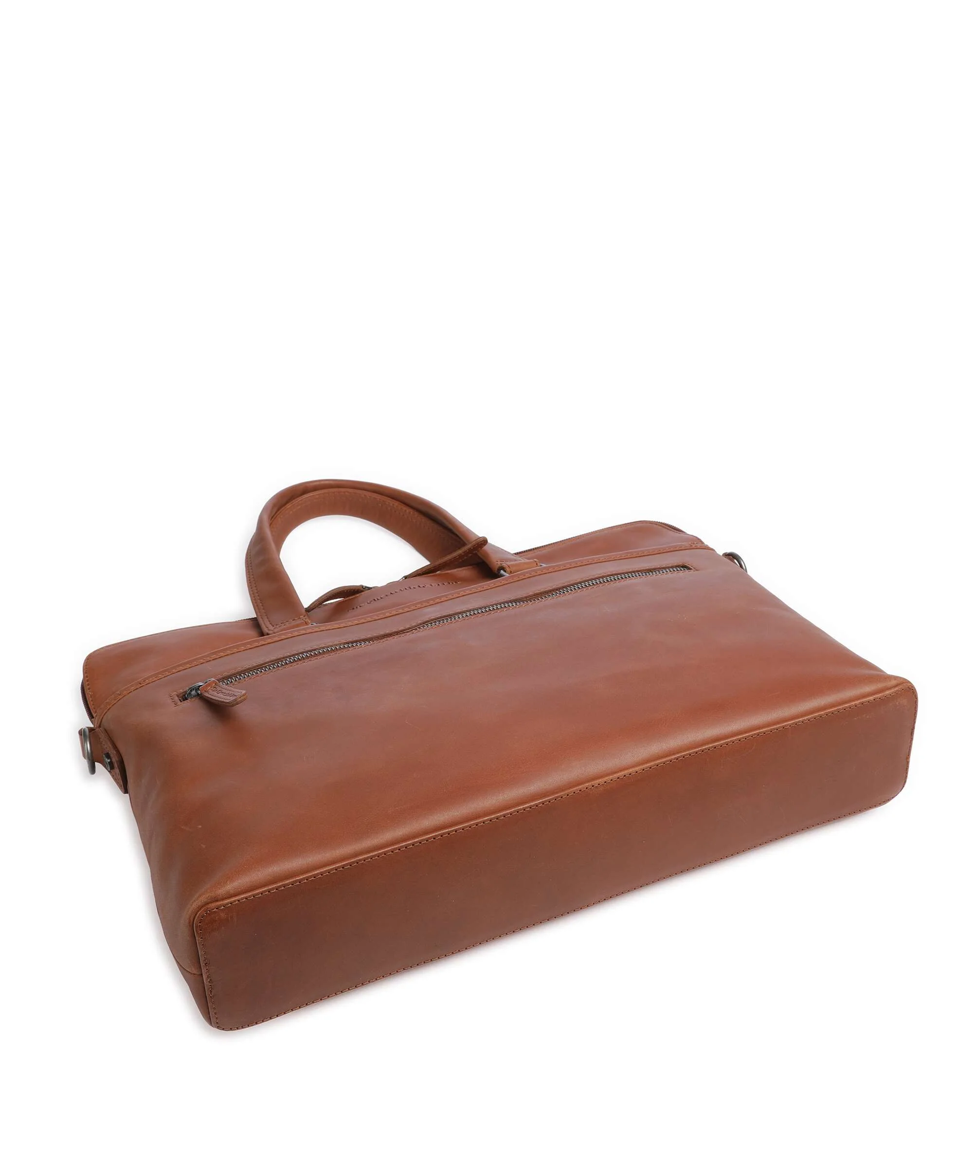 The Chesterfield Brand Wax Pull Up Cow Elvas Laptop bag cognac - Image 5