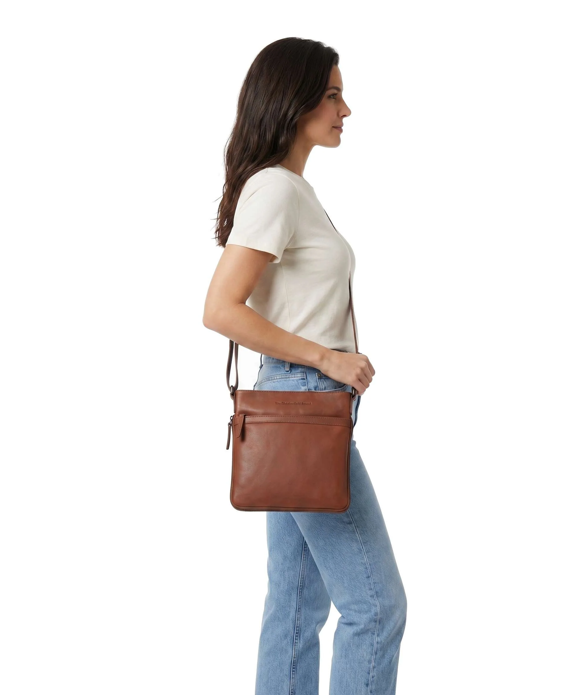 The Chesterfield Brand Wax Pull Up Cow Mirea Crossbody bag cognac - Image 3