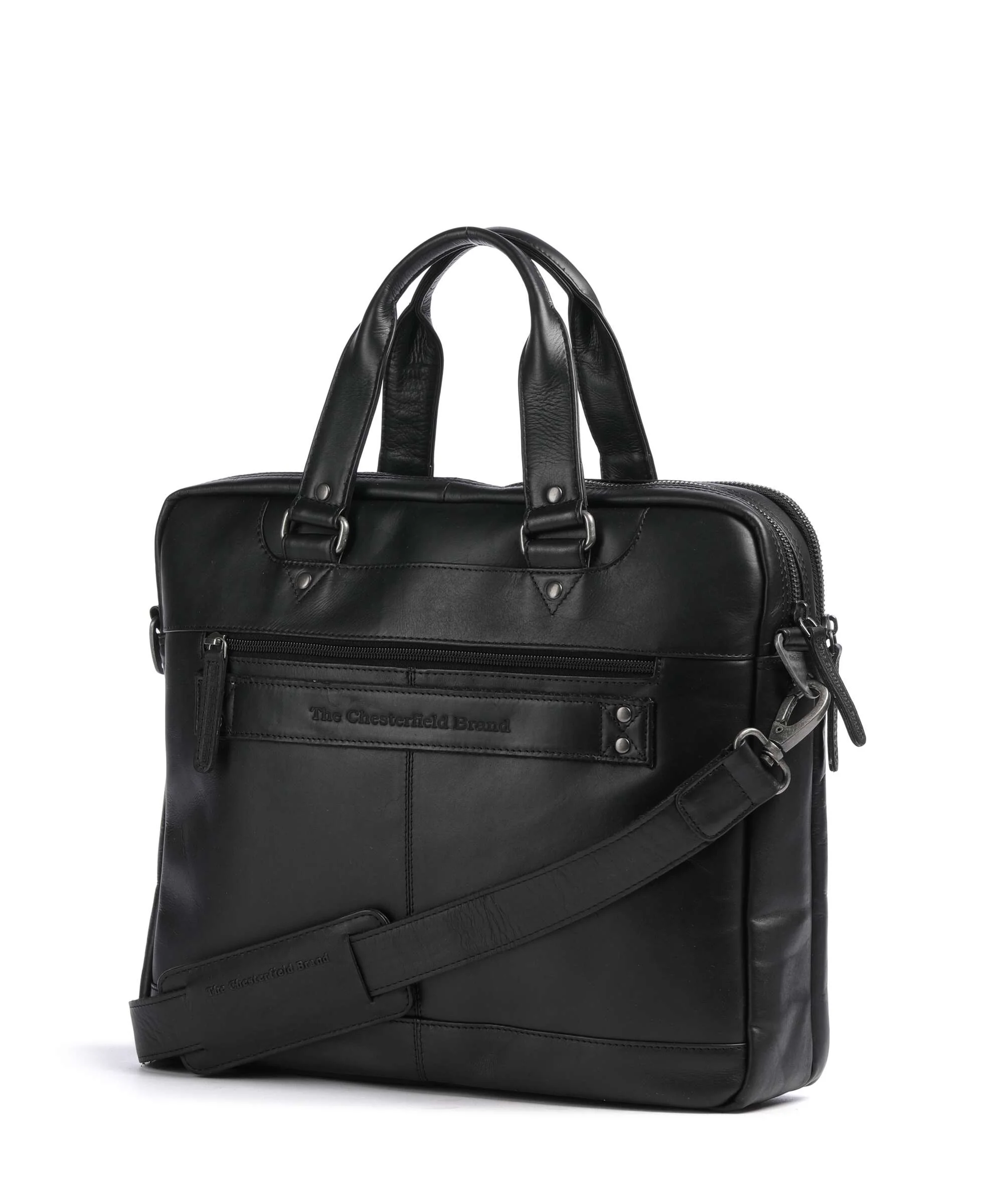 The Chesterfield Brand Wax Pull Up Cow Montara Laptop bag black - Image 2
